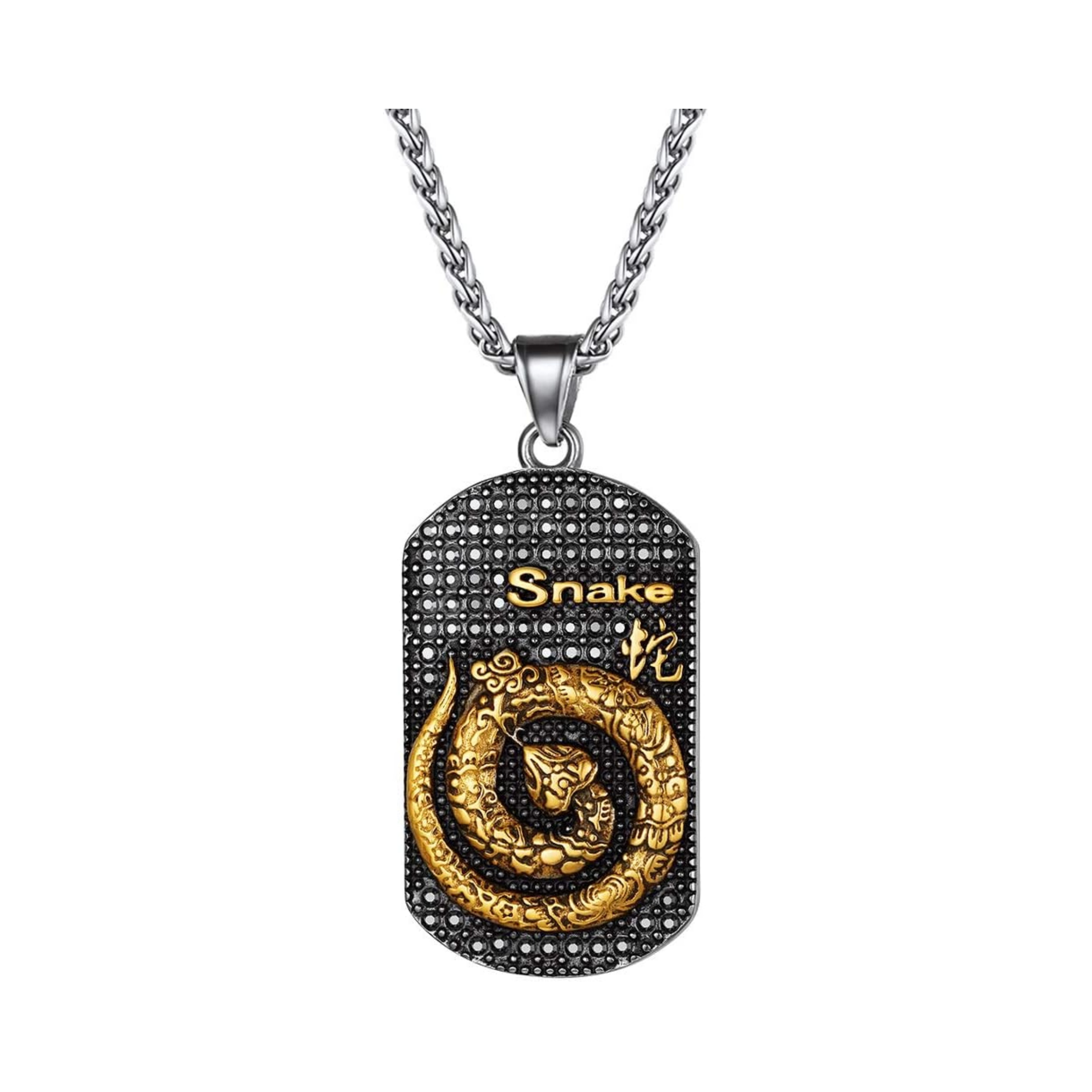 Year of the Snake Horoscope Antiqued Finish Zodiac Sign Necklaces 
