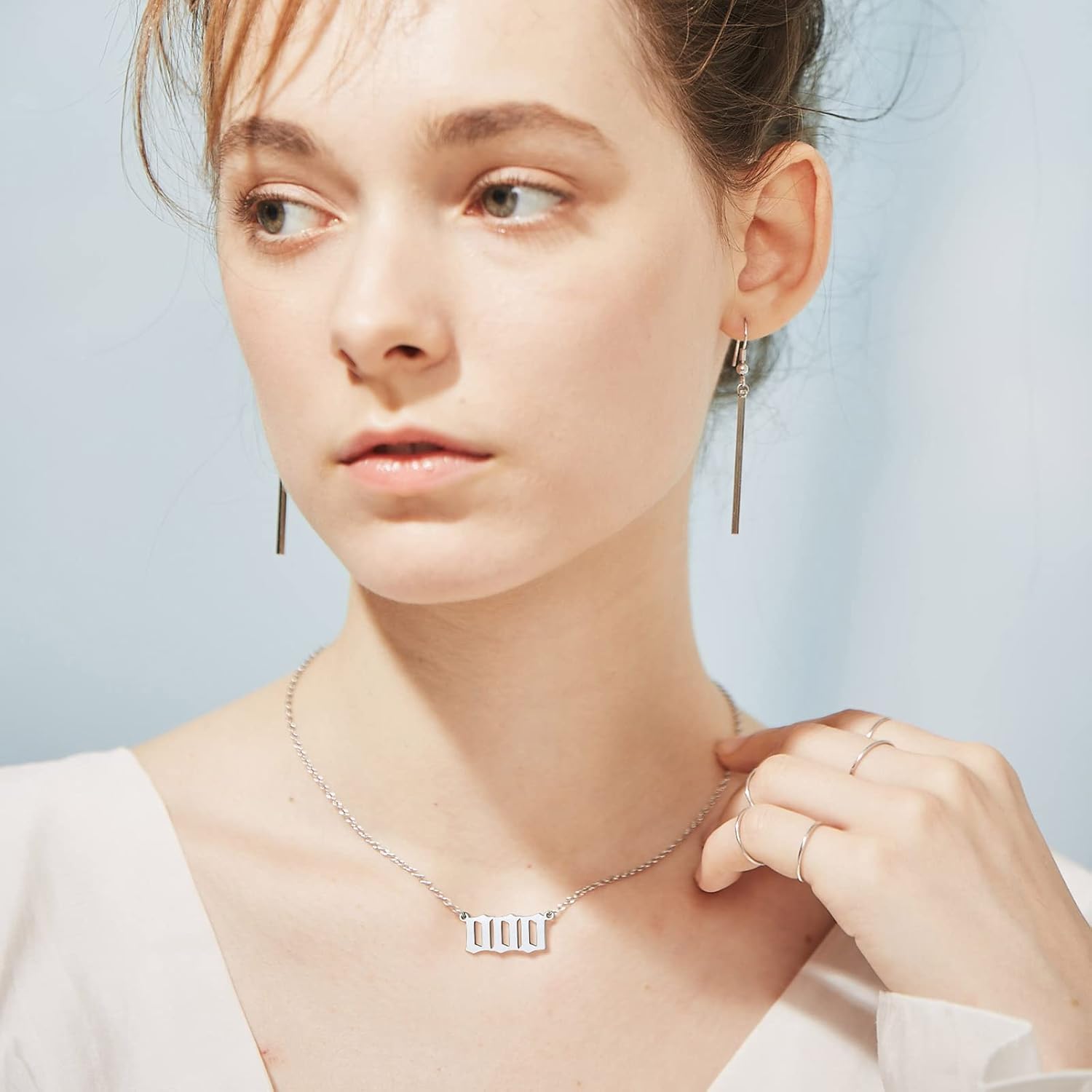 Dainty Angel Number 222 Necklace