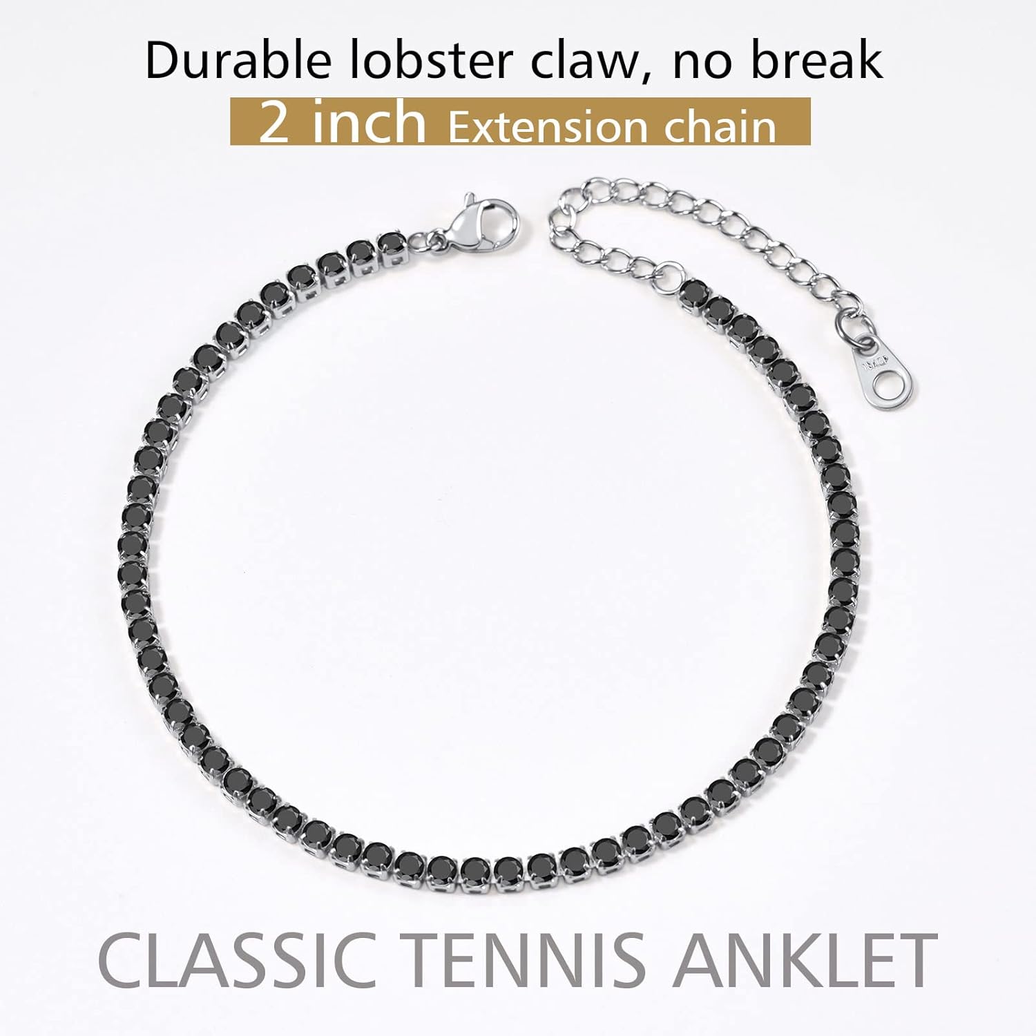 Sparkling Cubic Zirconia Diamond Chain Ankle 