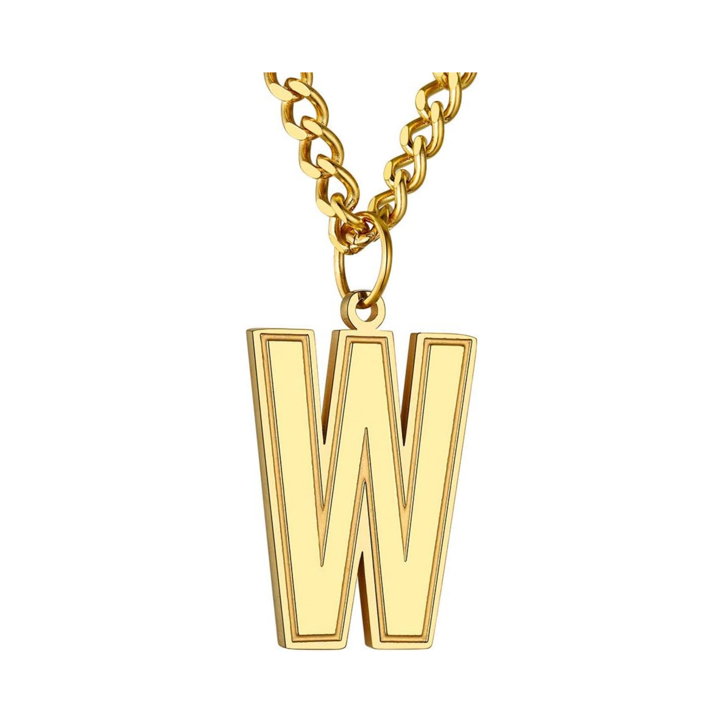 Initial W letter Necklace