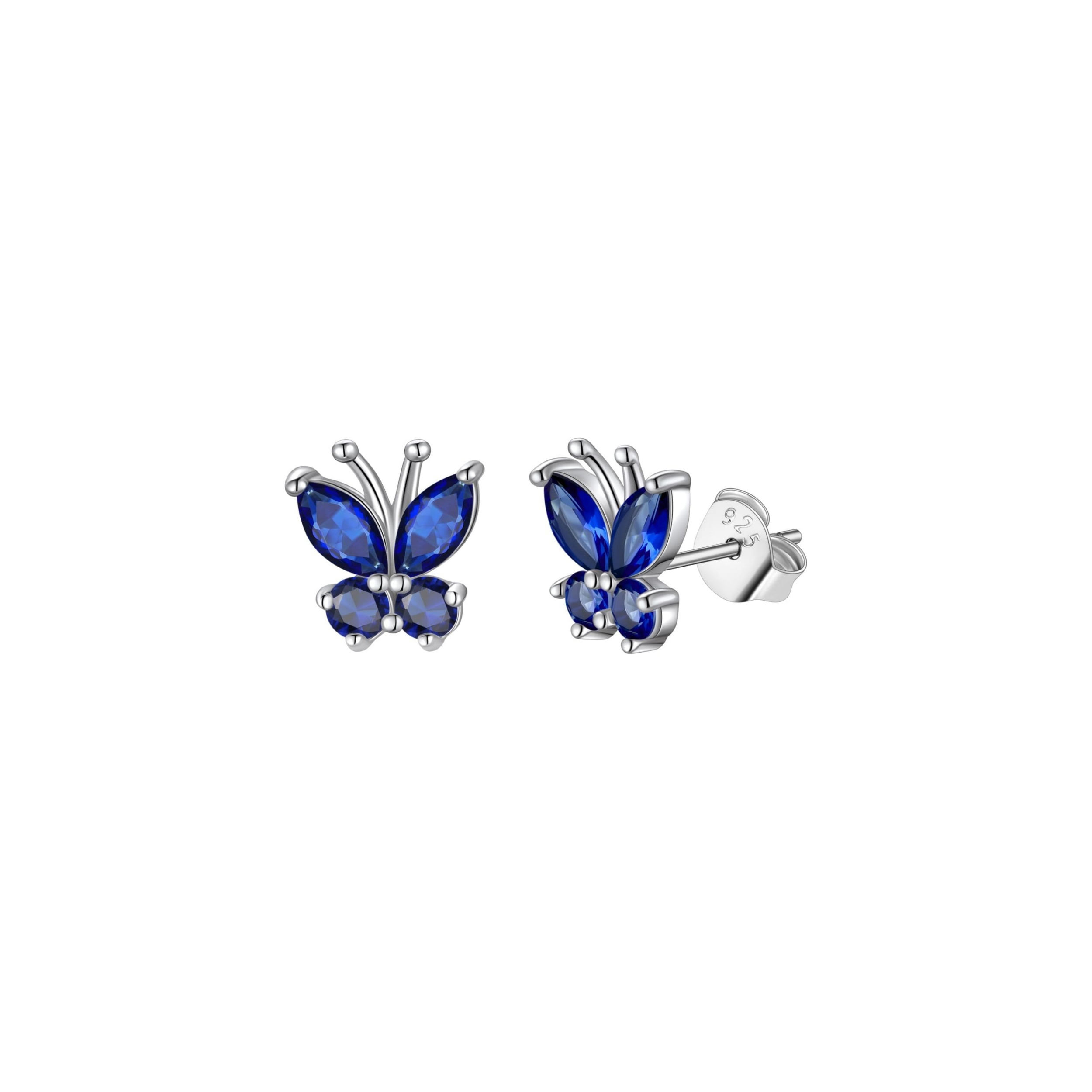 Birthstone Butterfly Stud Earrings