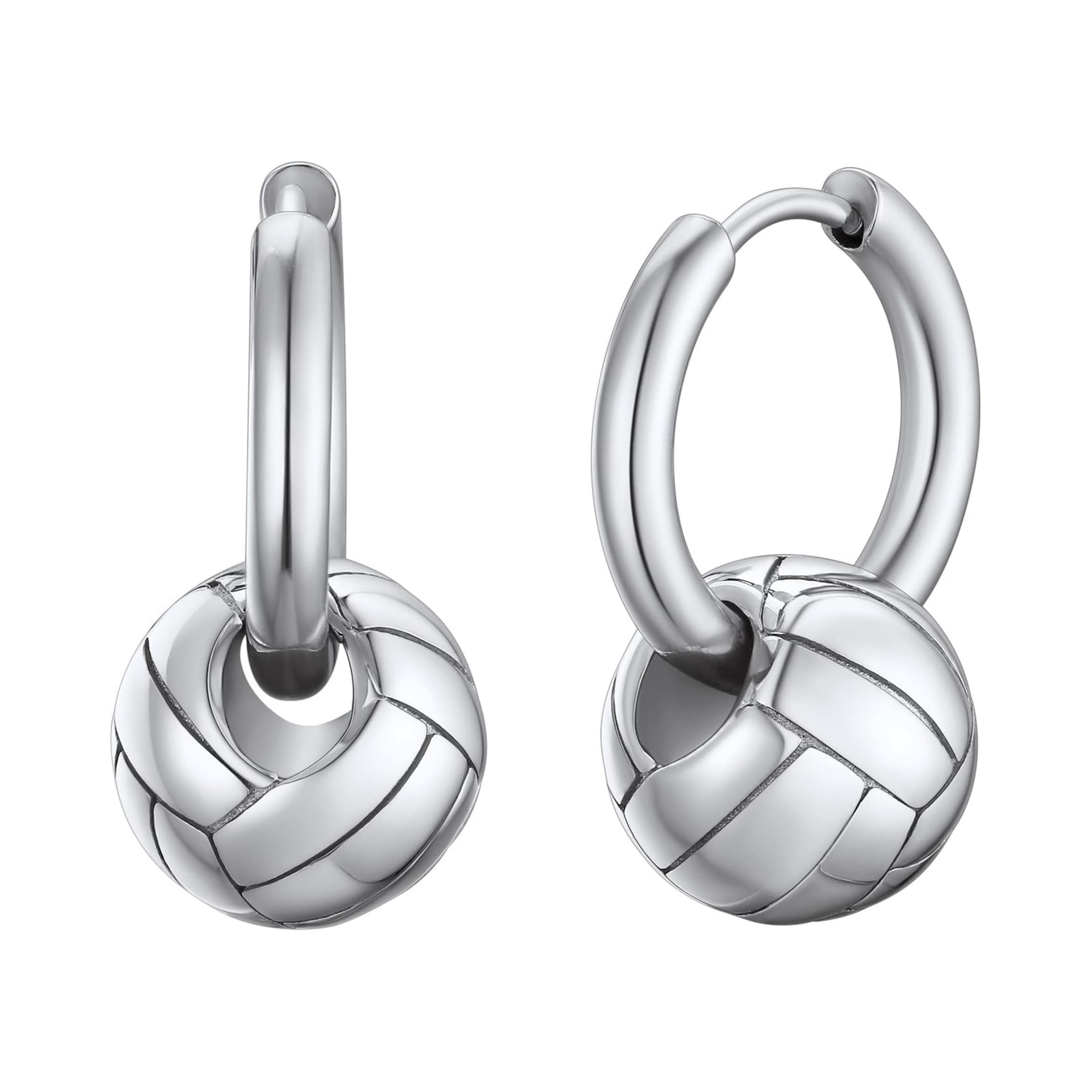 Volleyball Huggie Hoop Earrings