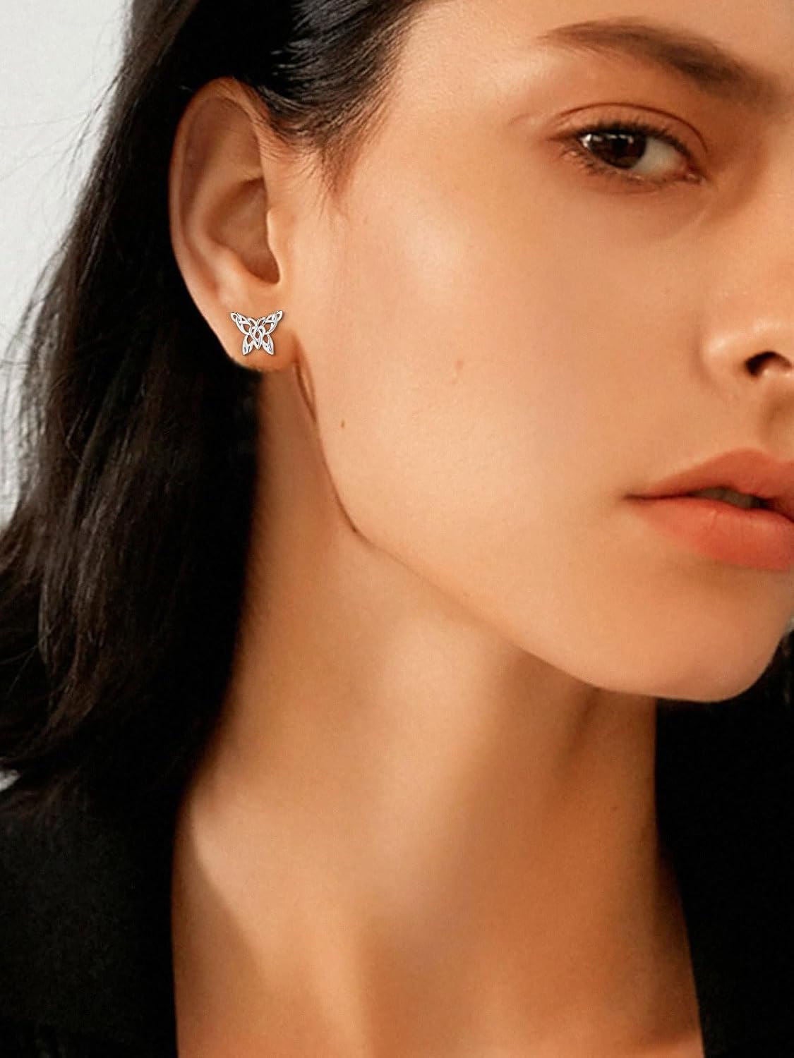 Hypoallergenic Sterling Silver Butterfly Studs Earrings