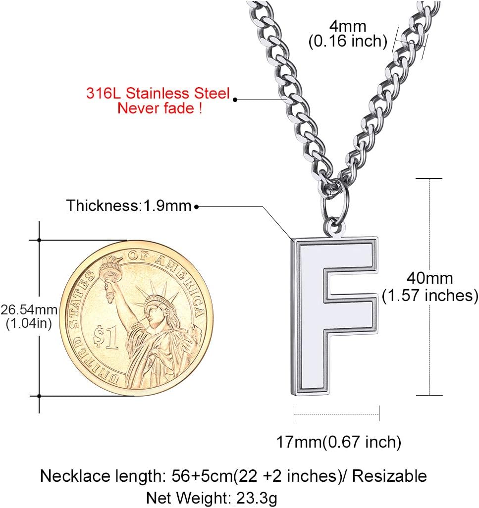 Initial F letter Necklace