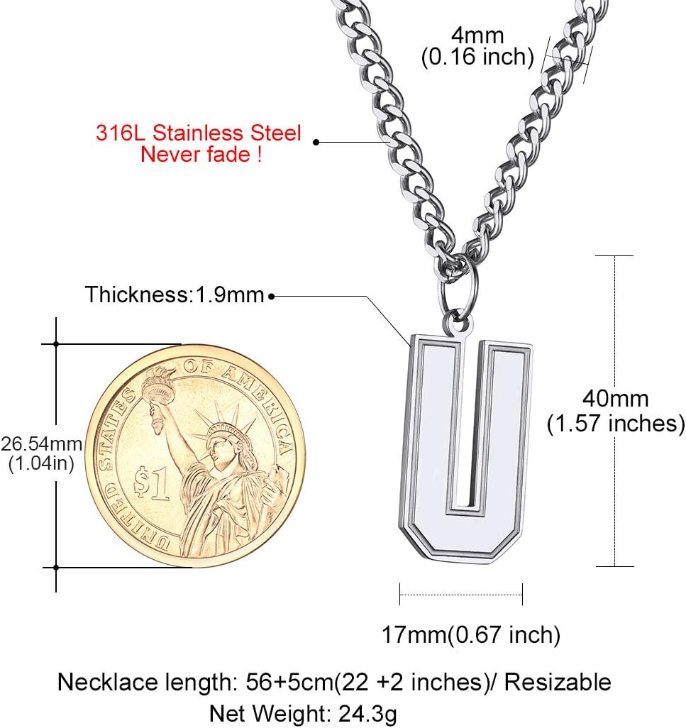 Initial U letter Necklace