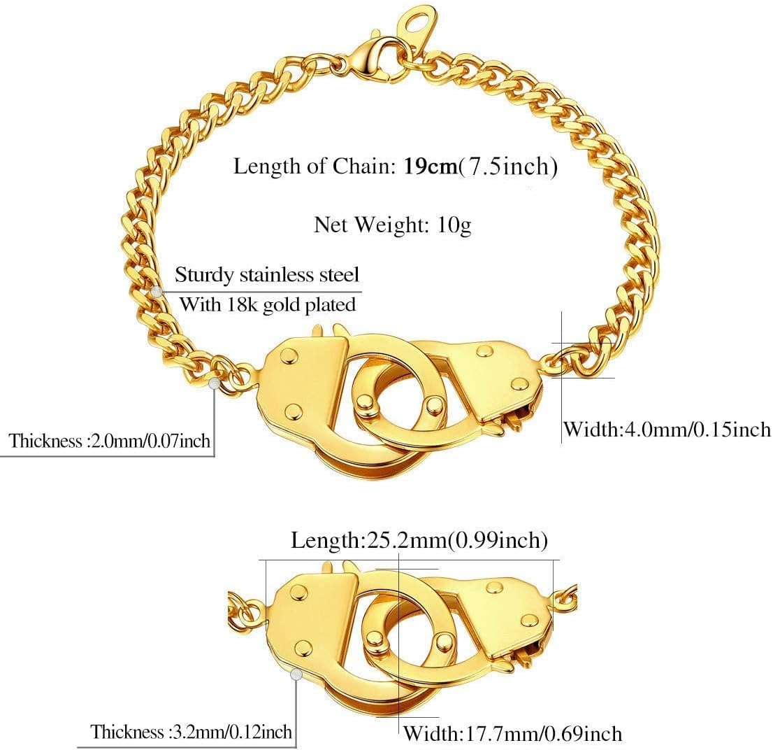 Stainless Steel Handcuff Chunky Cuban Link Bracelet