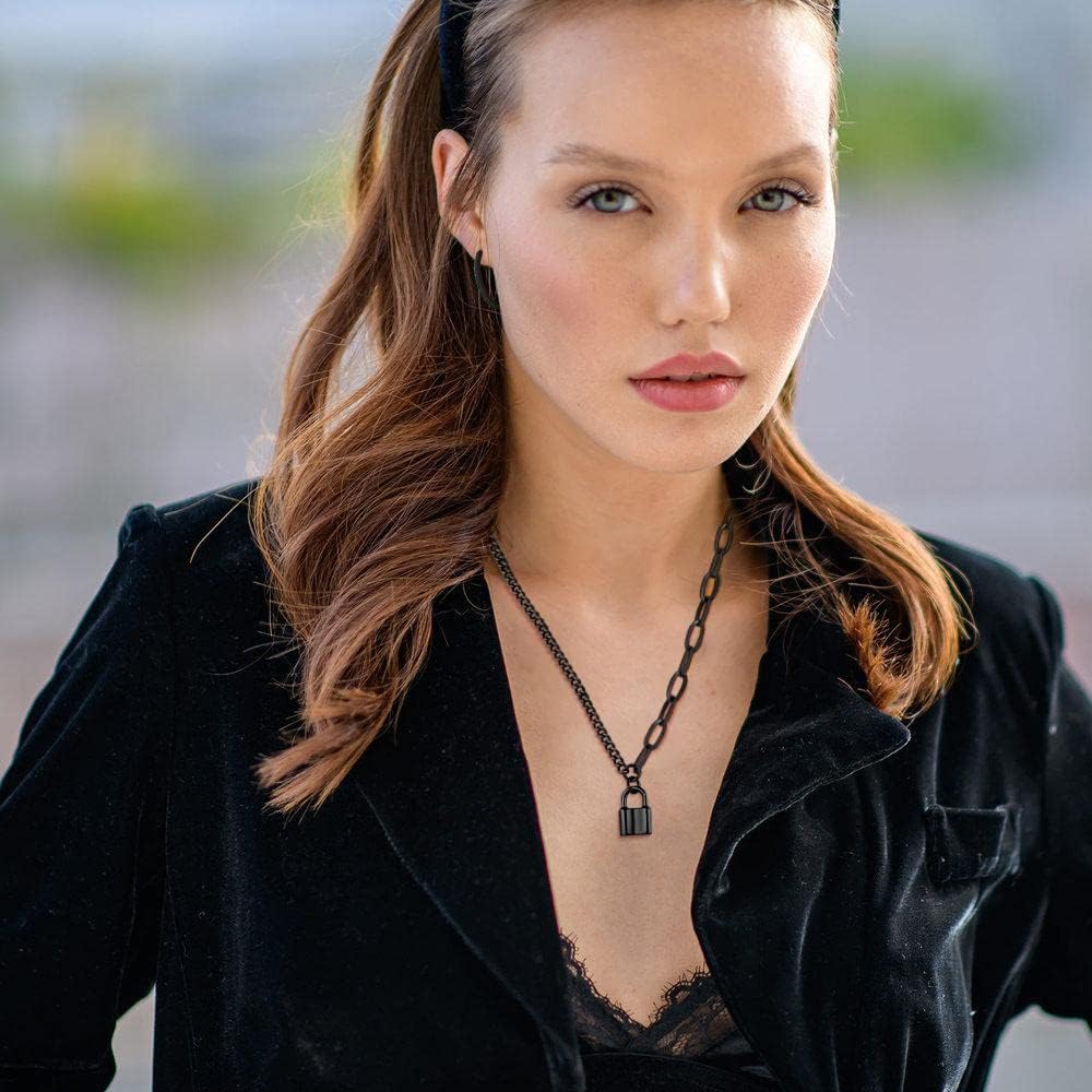 Padlock Pendant Friendship Statement Necklace 