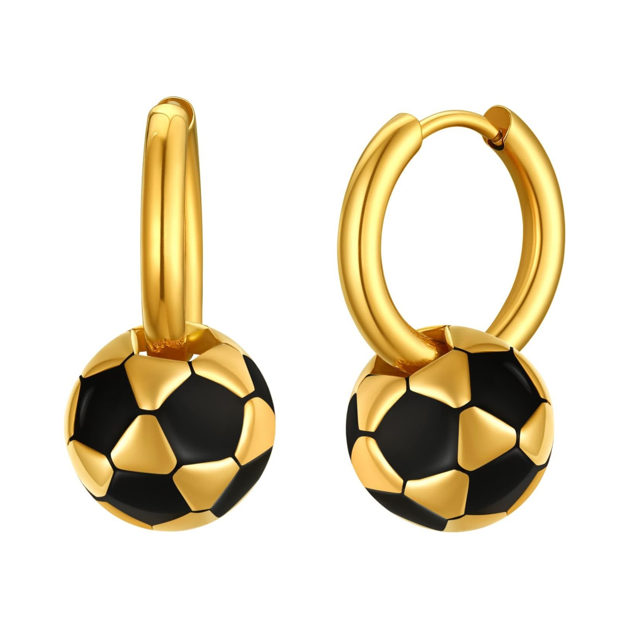 Soccer Huggy Hoop Earrings