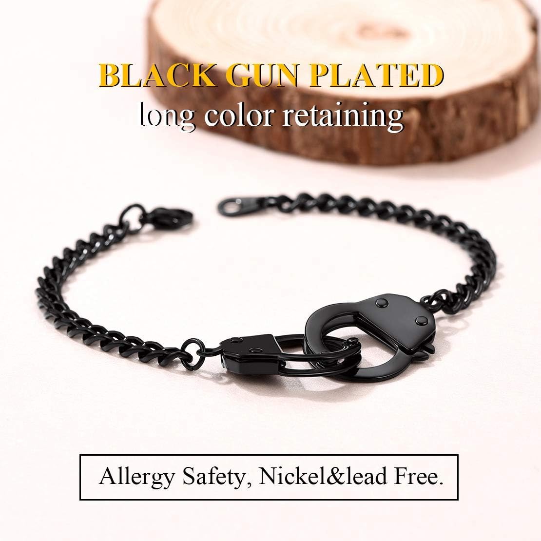 Stainless Steel Handcuff Chunky Cuban Link Bracelet