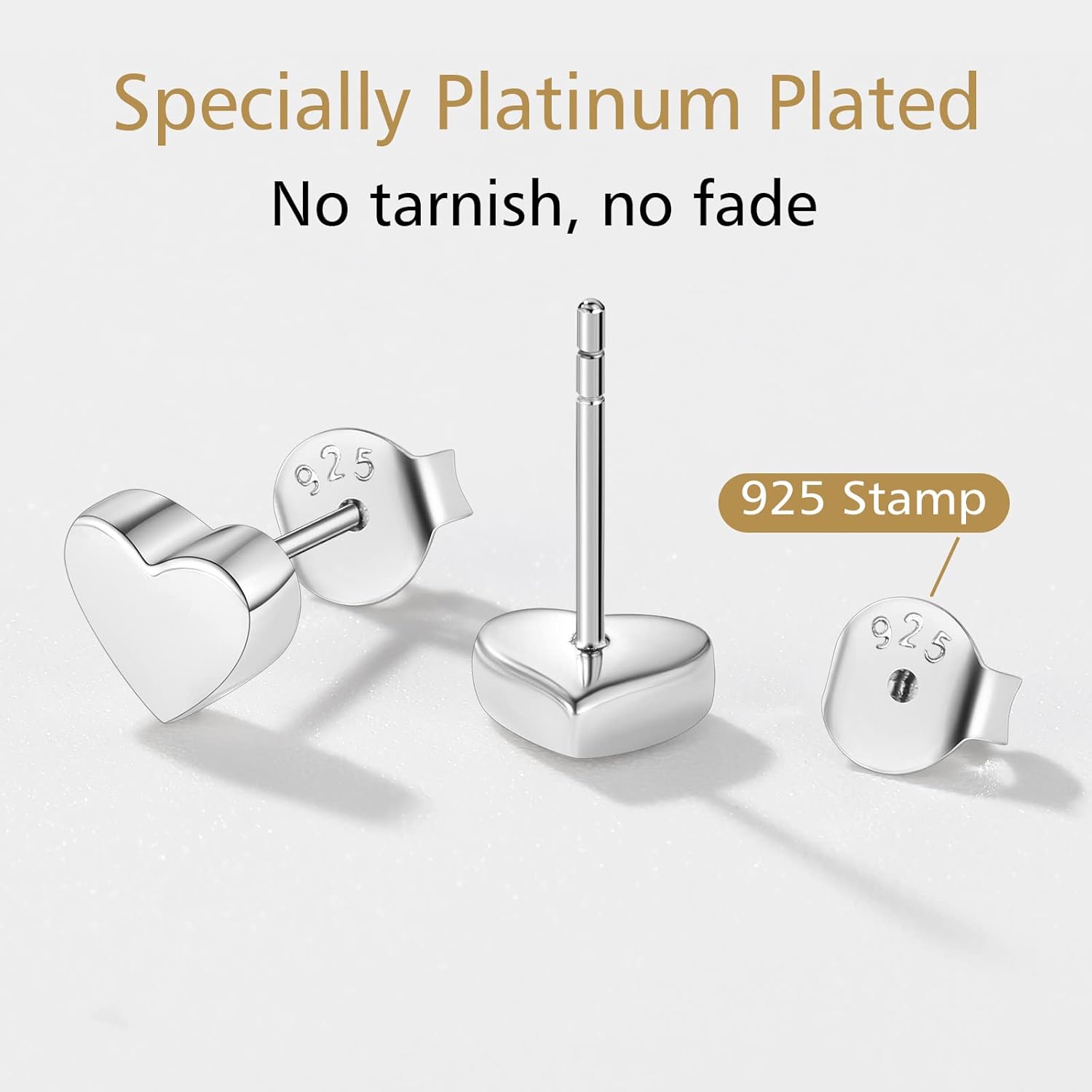 Small Heart Tiny Studs Earrings