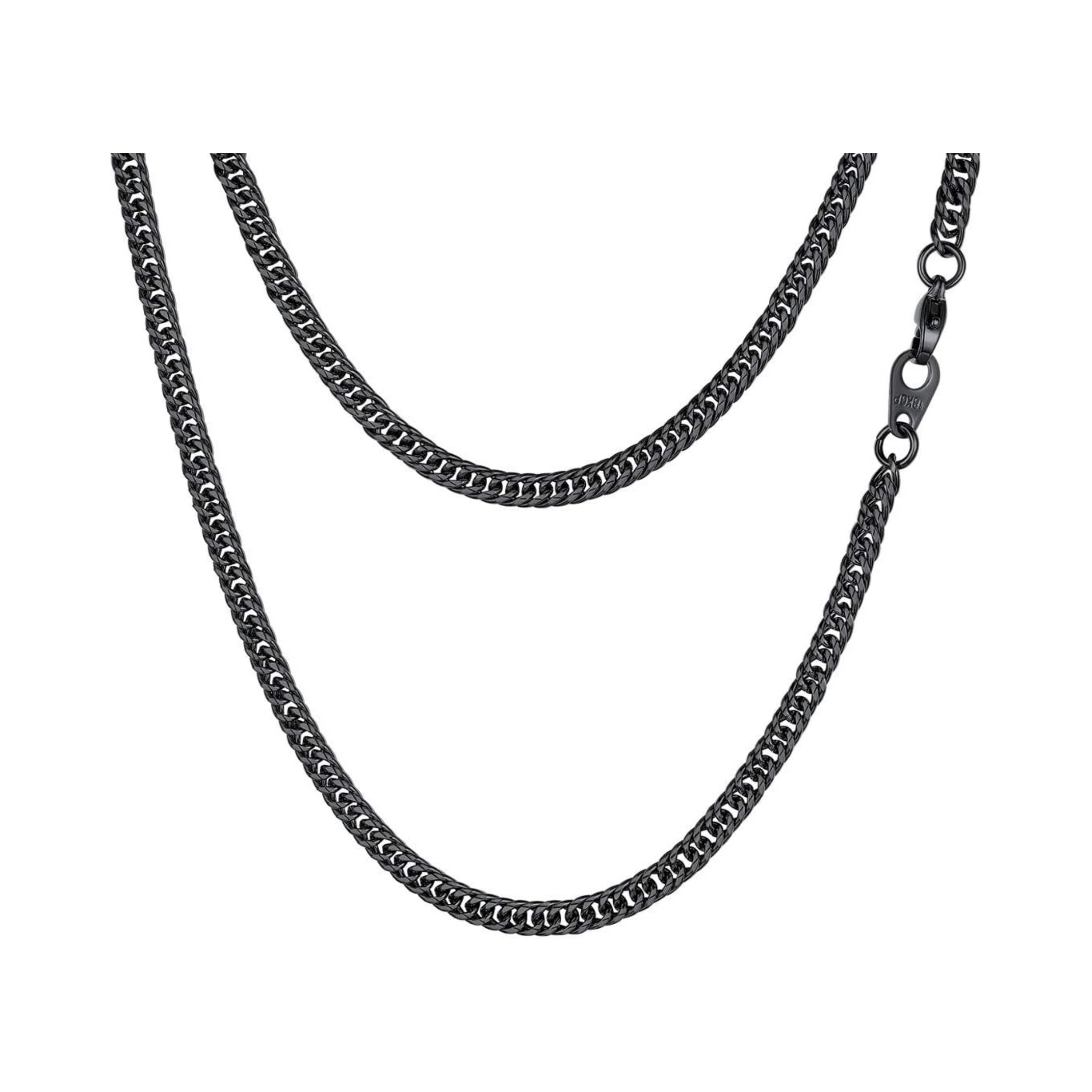 3.5MM Cuban Double Tight Curb Link Chain Necklace