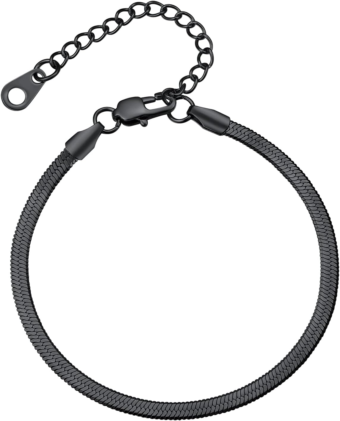 Elegant Herringbone Snake Chain Anklets