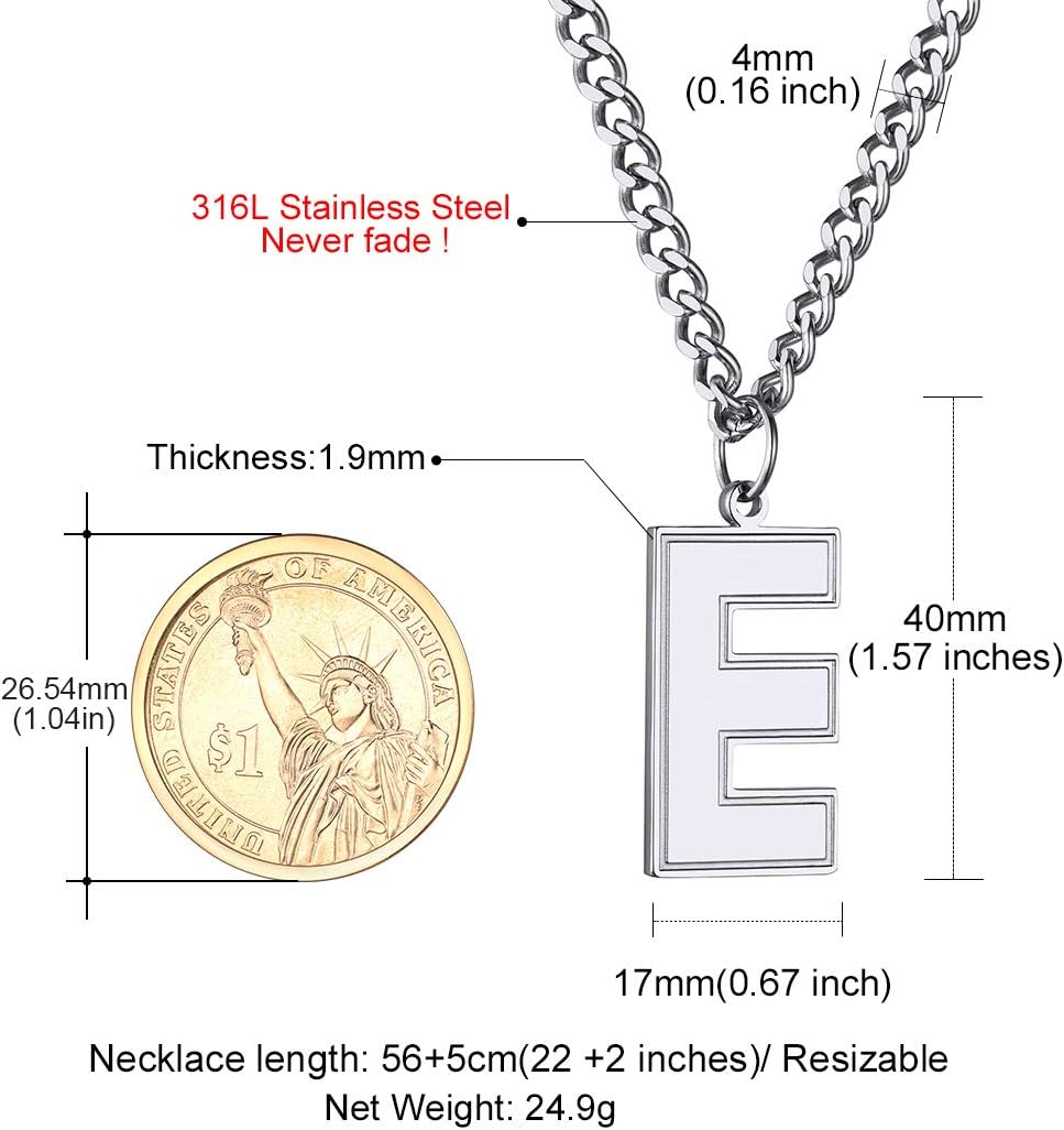 Initial E letter Necklace