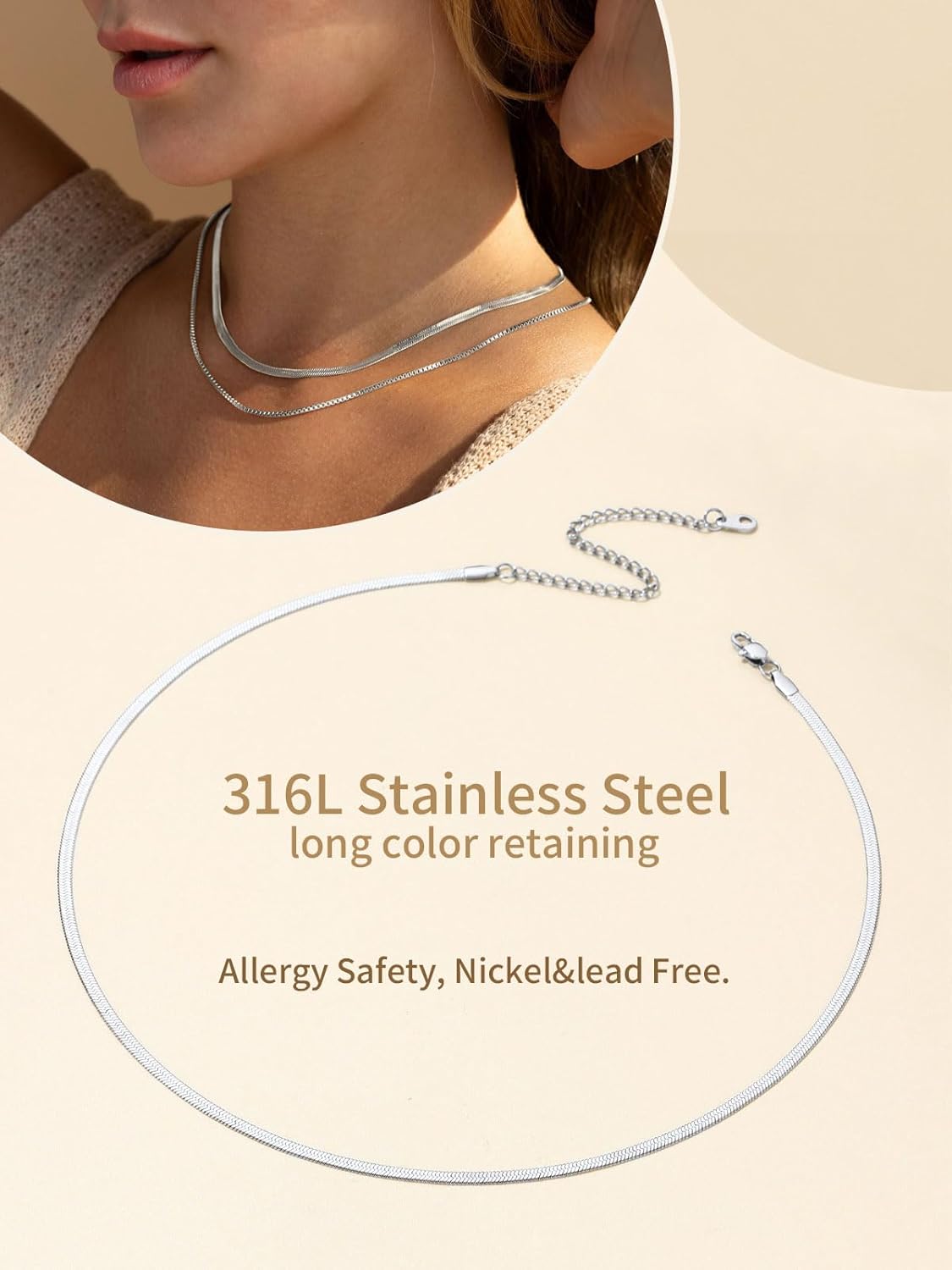 Stunning Herringbone Chains Necklaces 