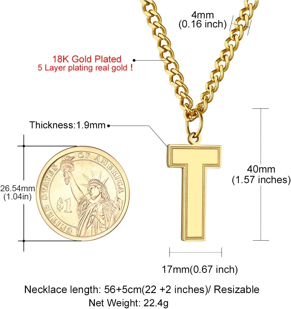 Initial T letter Necklace