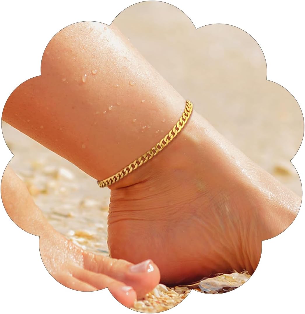 Cuban Curb Chain Anklets