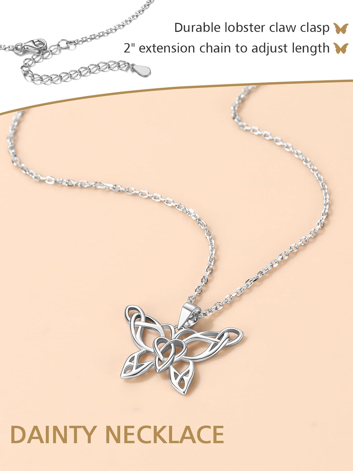 Dainty Hollow Butterfly Necklace