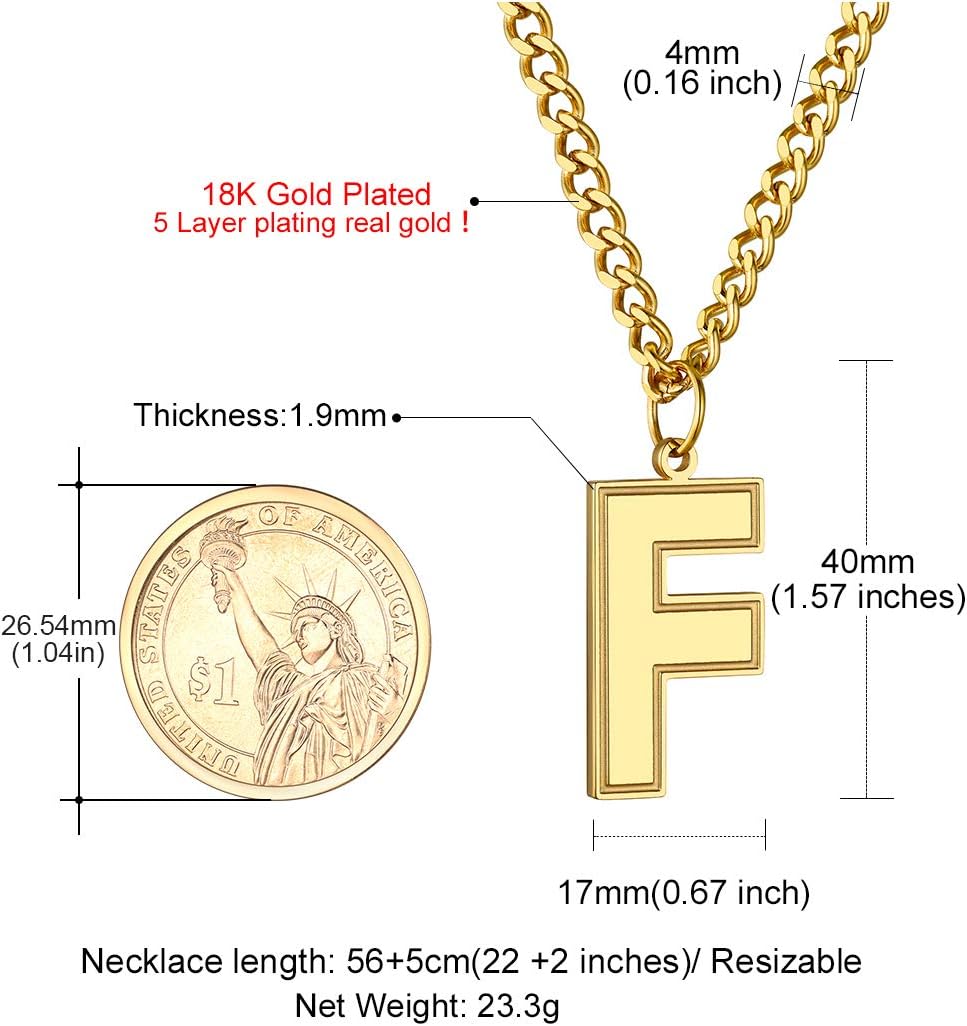 Initial F letter Necklace