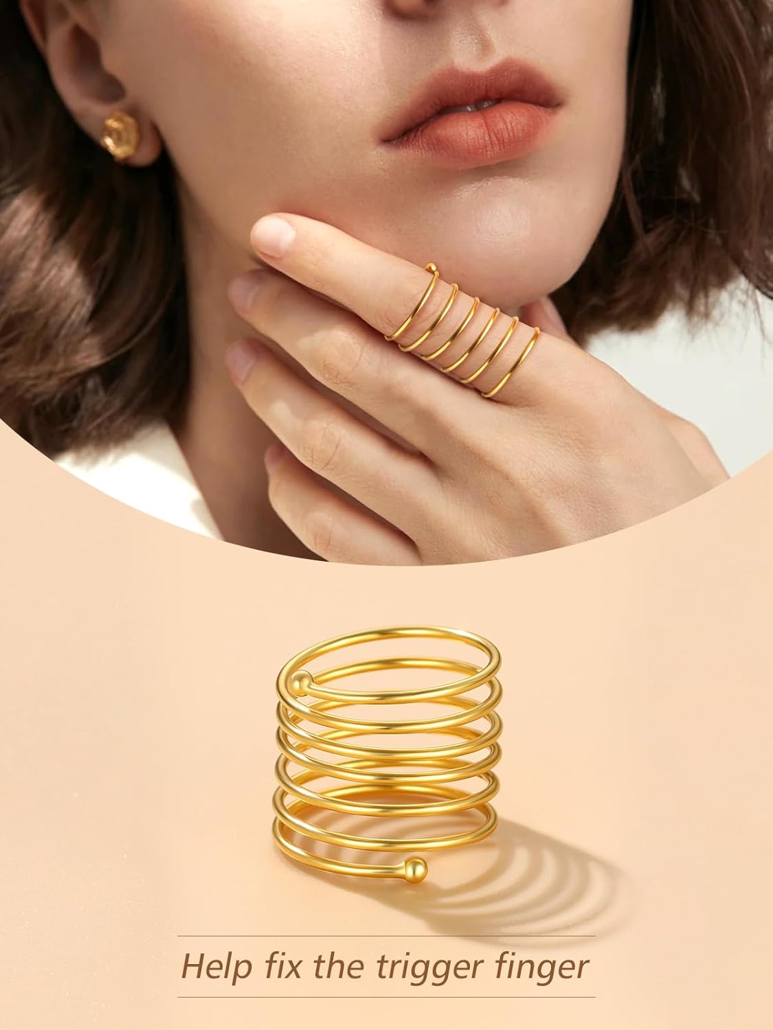 Vintage Intertwined Cross Long Wire Full Finger Rings 