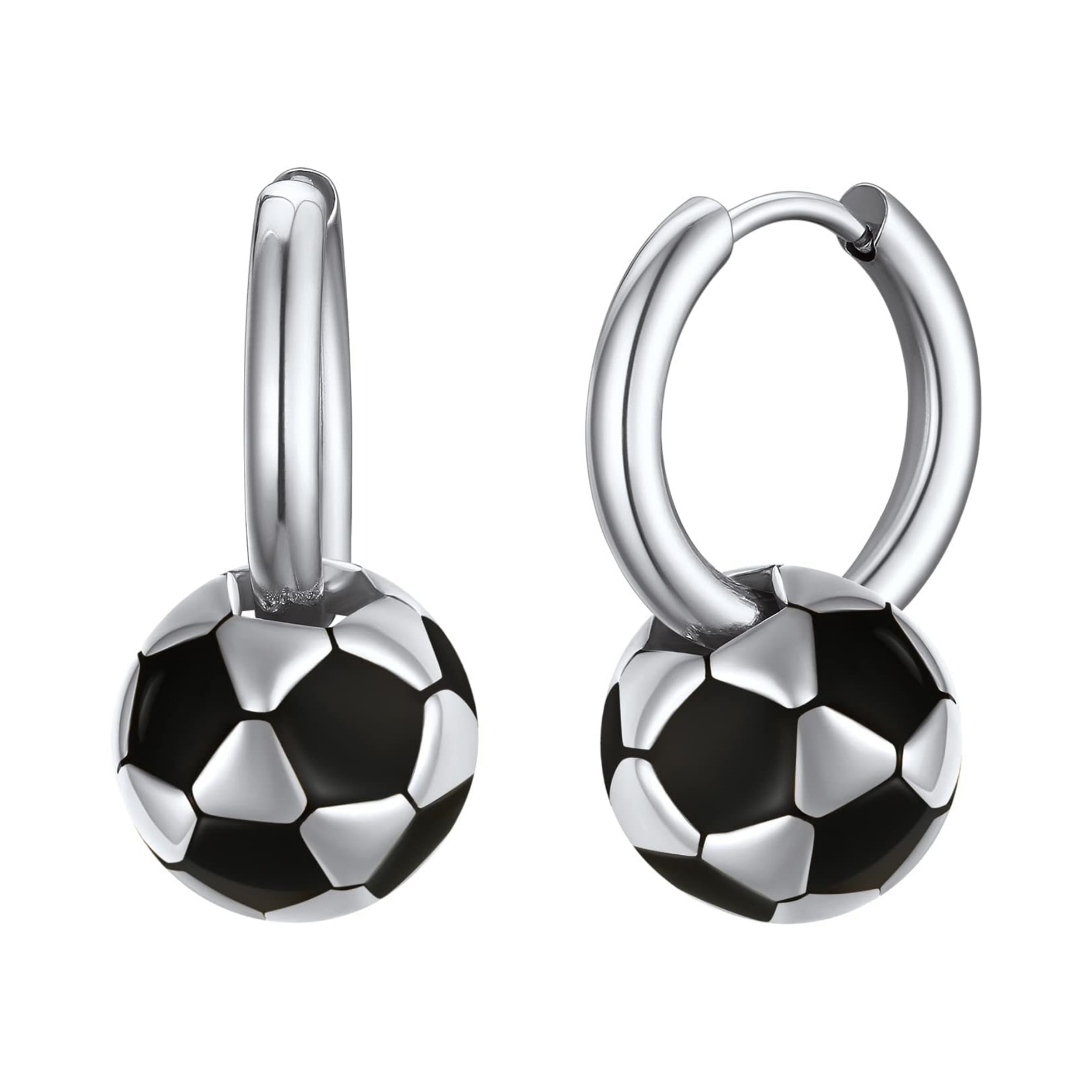 Soccer Huggy Hoop Earrings
