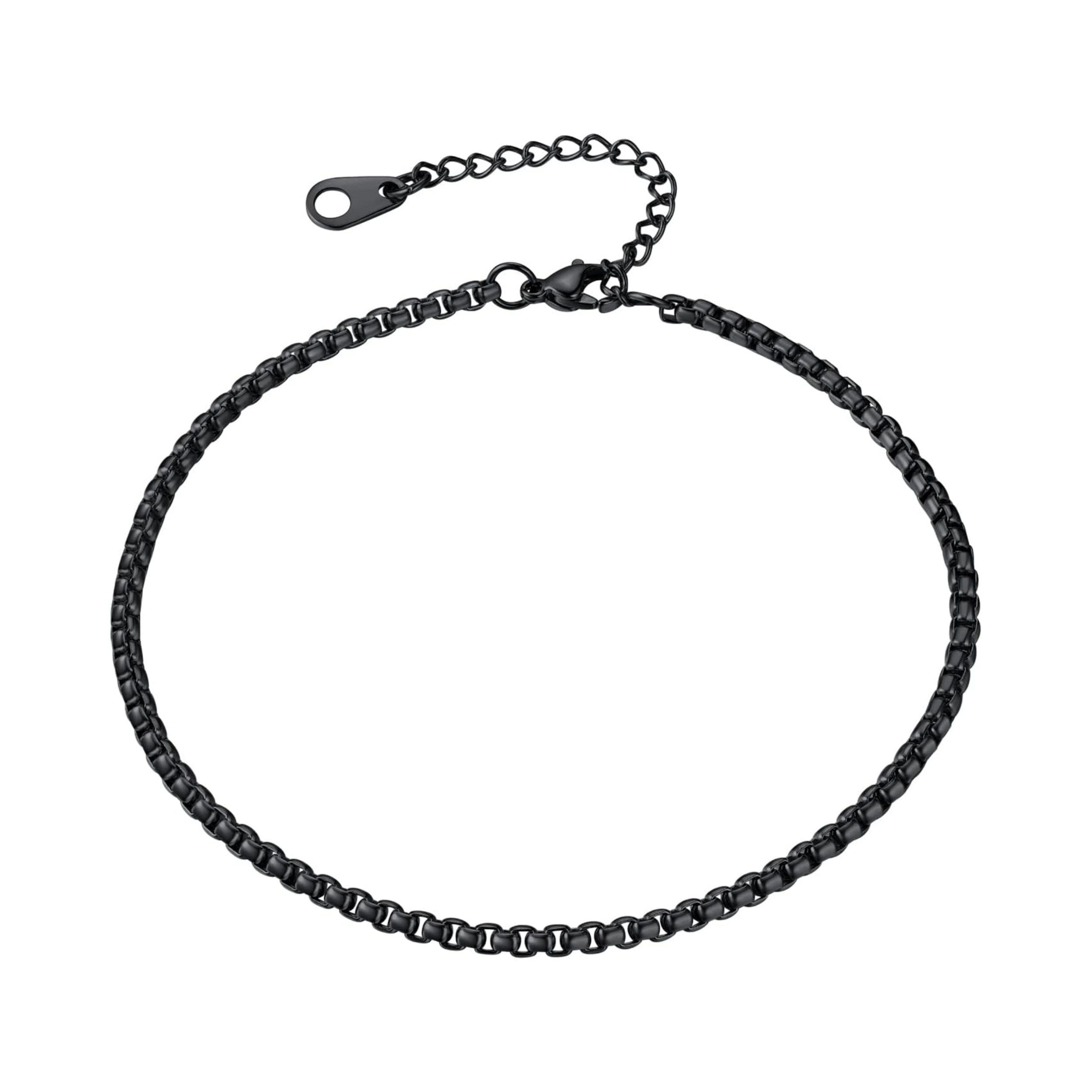 Stainless Steel Adjustable Box Link Chains Ankle