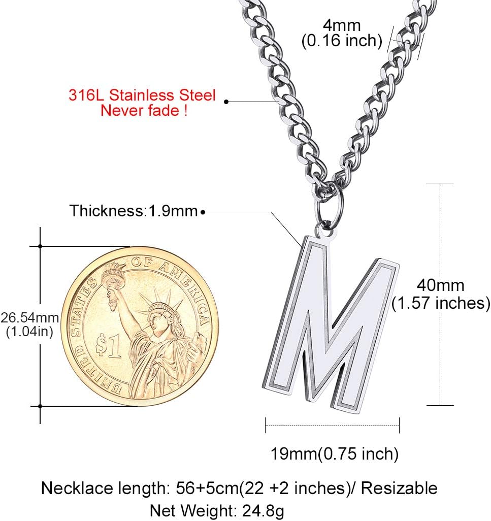 Initial M letter Necklace