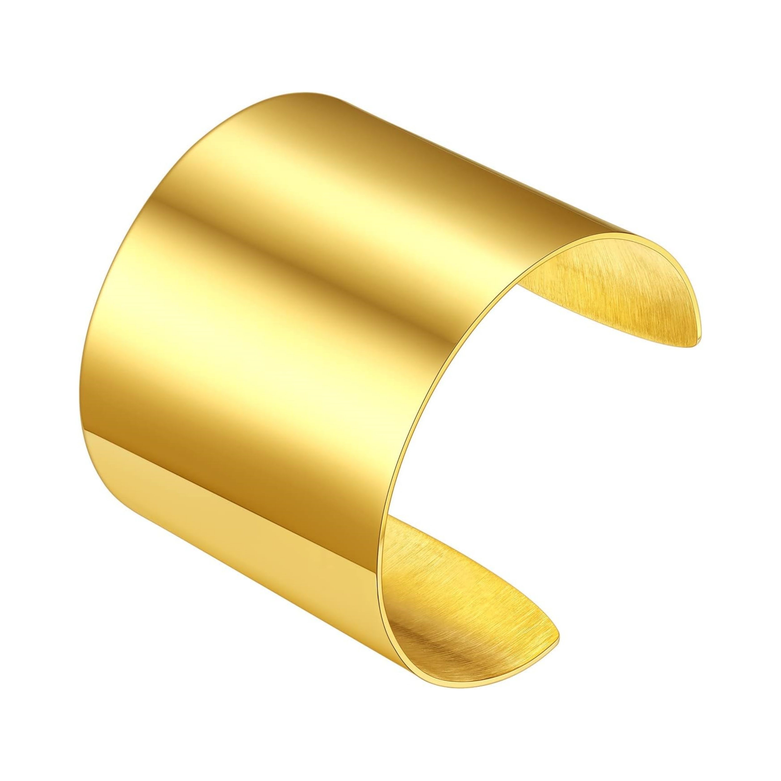 18K Gold Plated Wide Cuff Bracelet