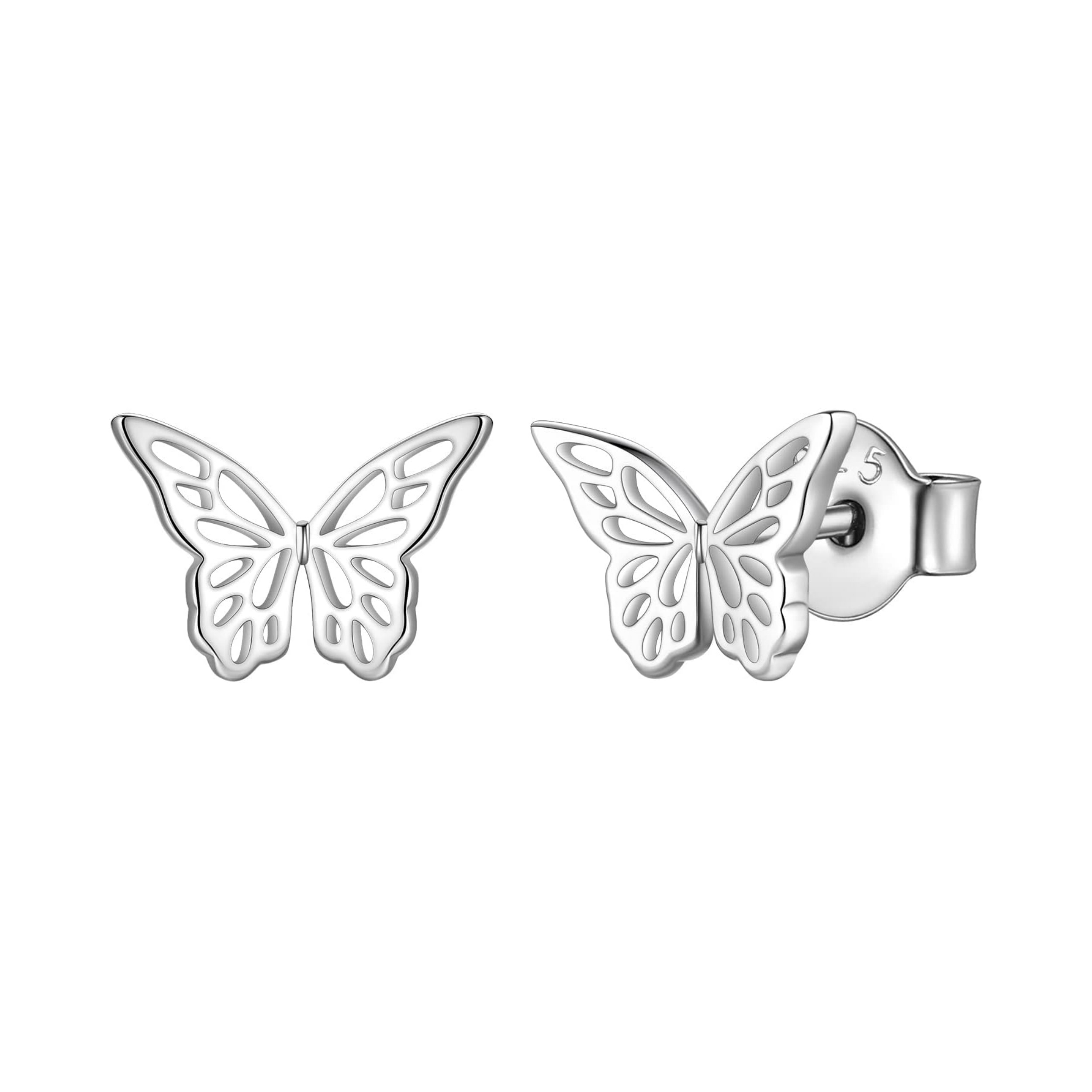 Cute Butterfly Hypoallergenic Pierced Stud Earrings
