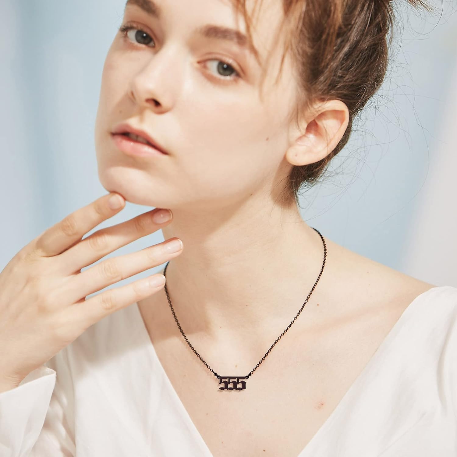 Dainty Angel Number 888 Necklace