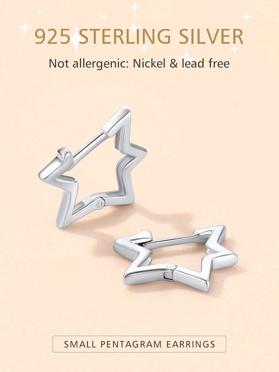 Star Huggie Earrings