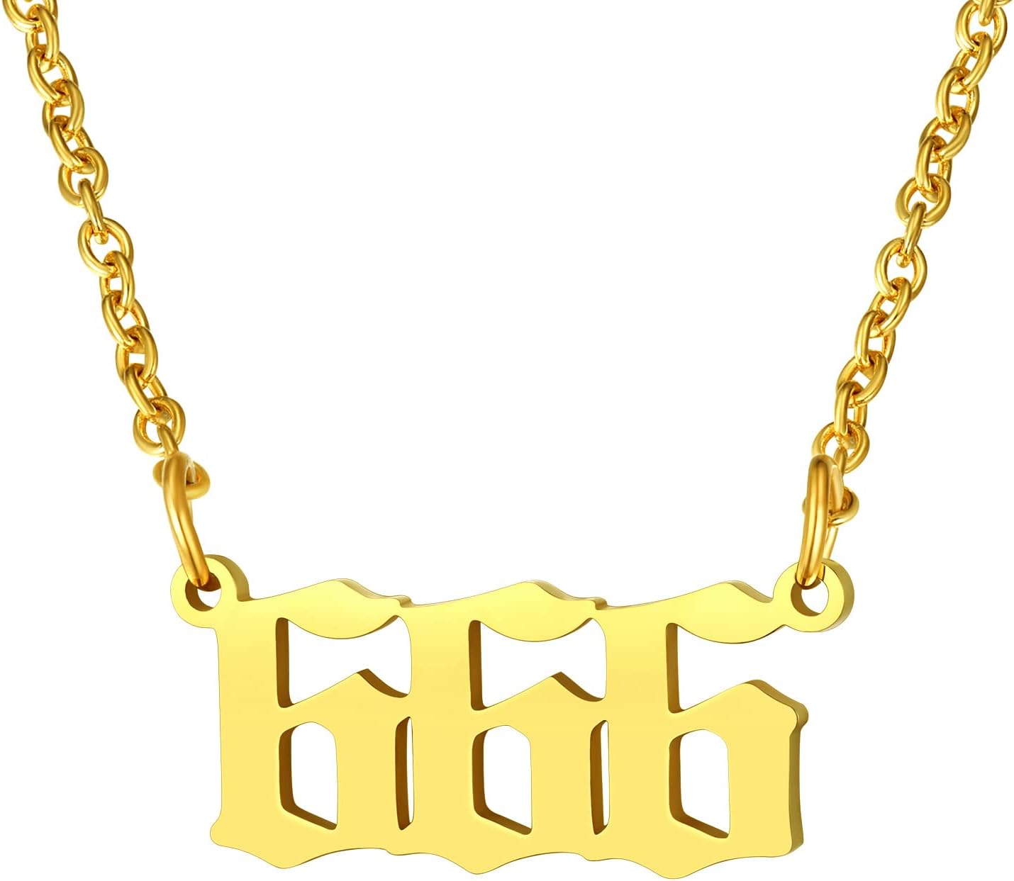 Dainty Angel Number 666 Necklace