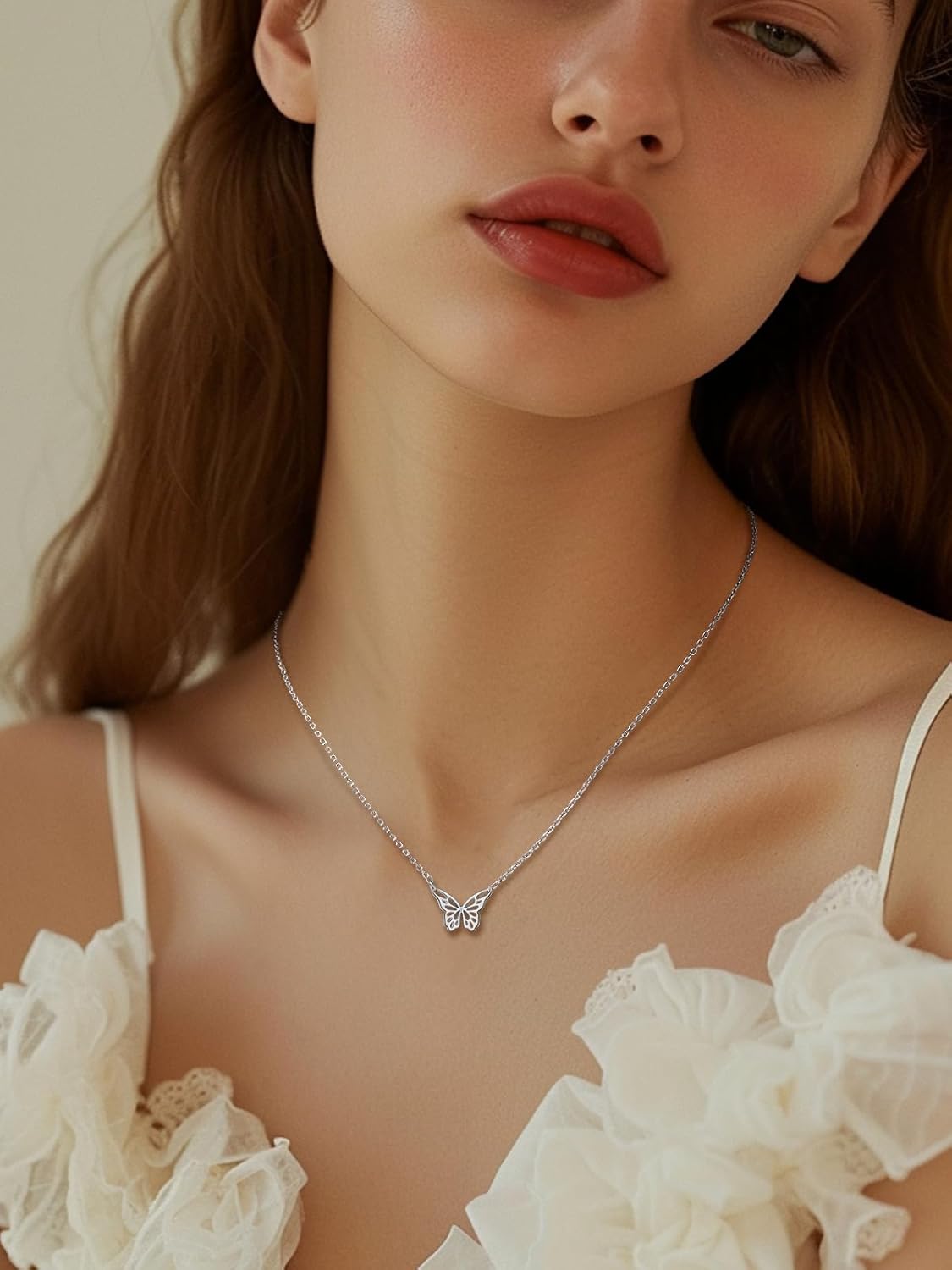 Dainty Stereoscopic Butterfly Necklaces