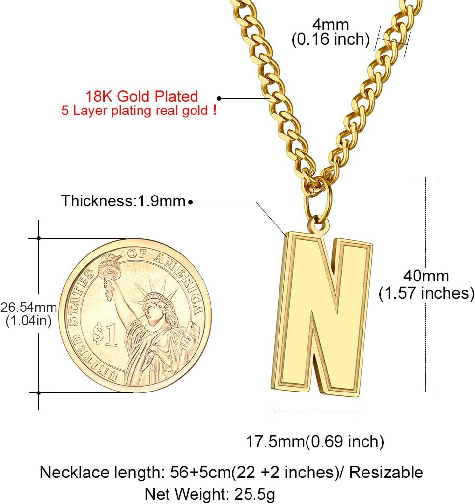 Initial N letter Necklace