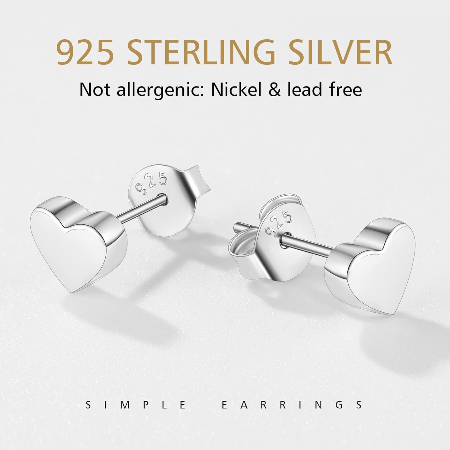 Small Heart Tiny Studs Earrings