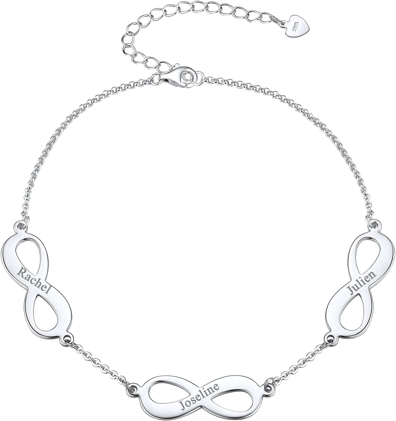 Three infinity loop charms Ankle