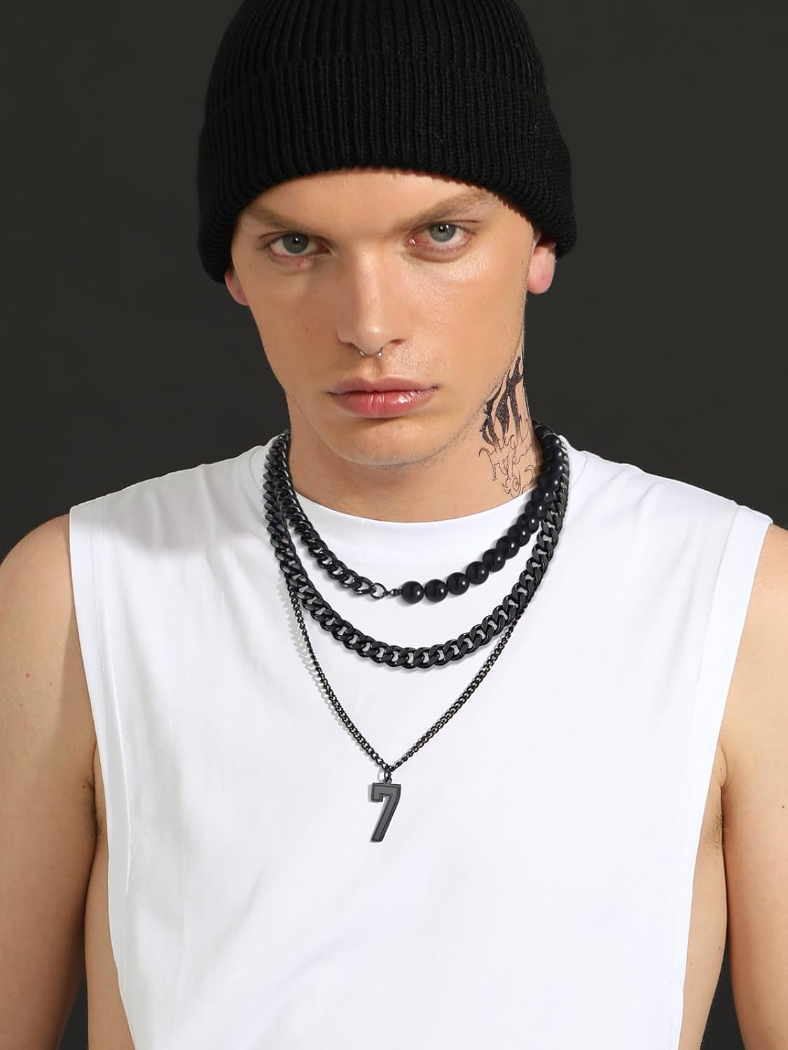 Trendy Punk Half Pearl Choker Necklace