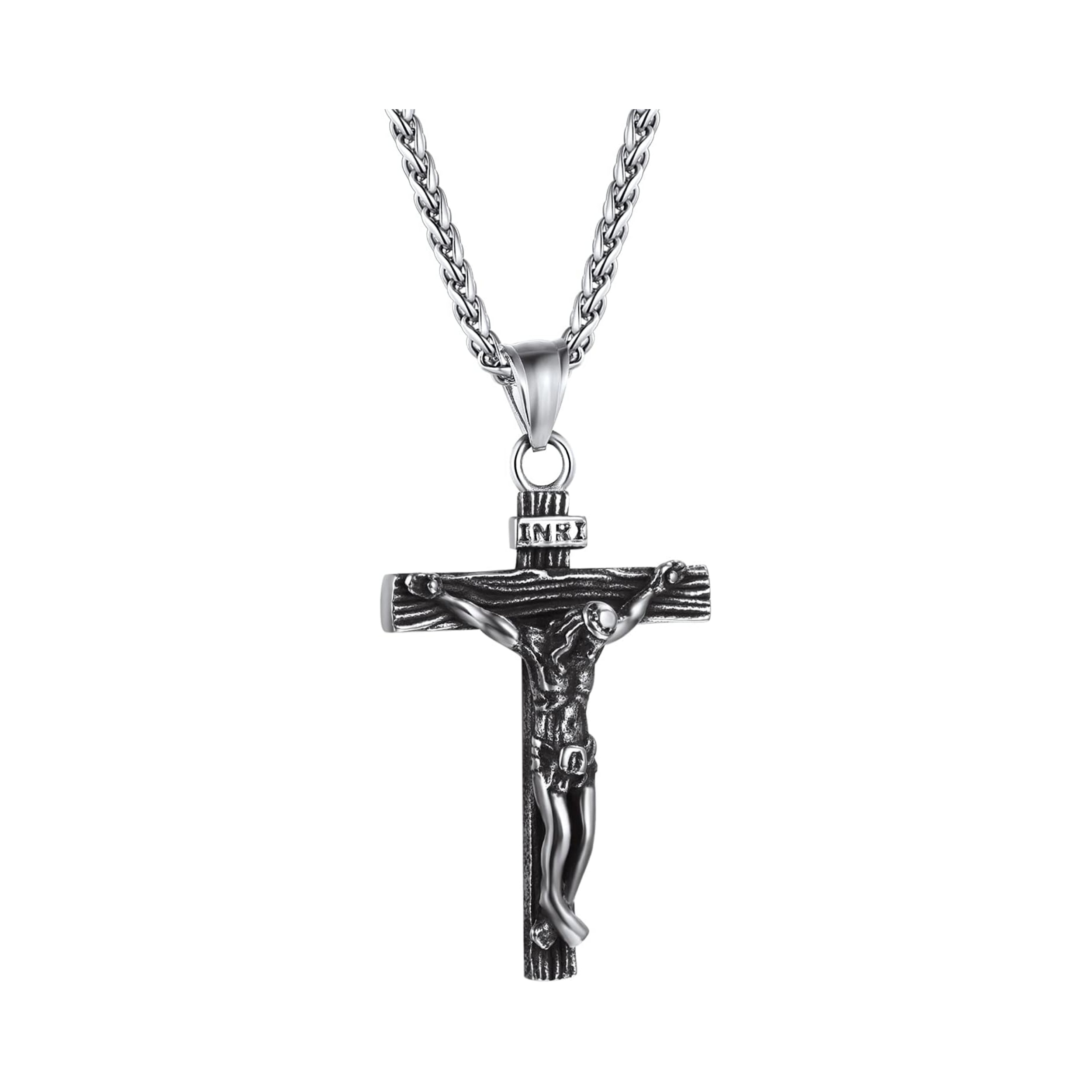 Faith in God Jesus Christian Crucifix Cross Pendant Necklace