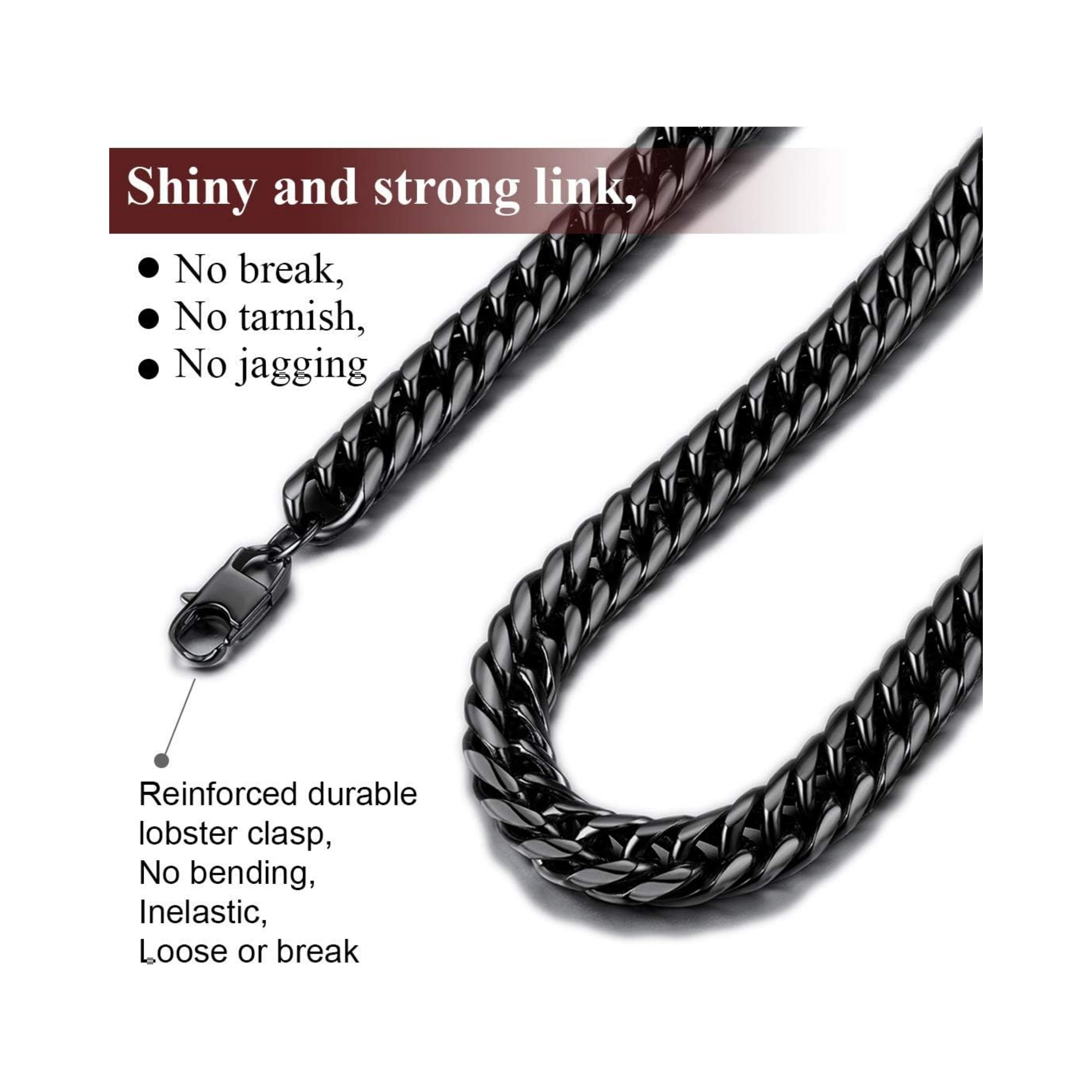 12MM Thick Cuban Link Chain Chunky Necklace