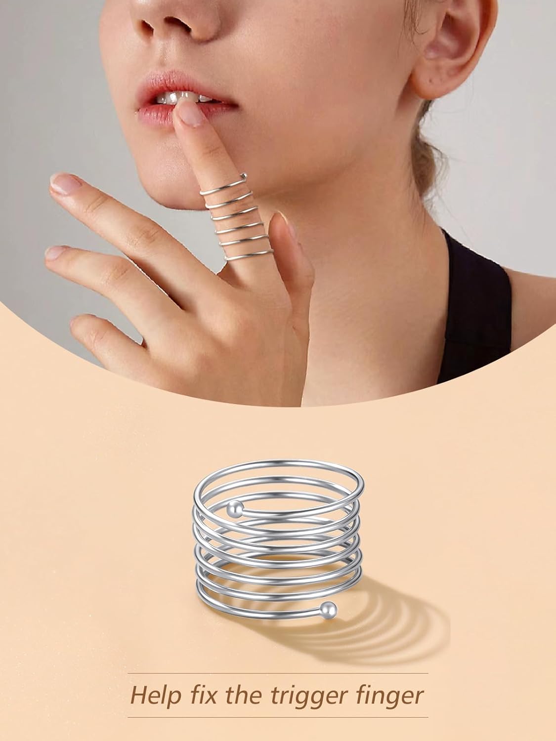 Vintage Intertwined Cross Long Wire Full Finger Rings 