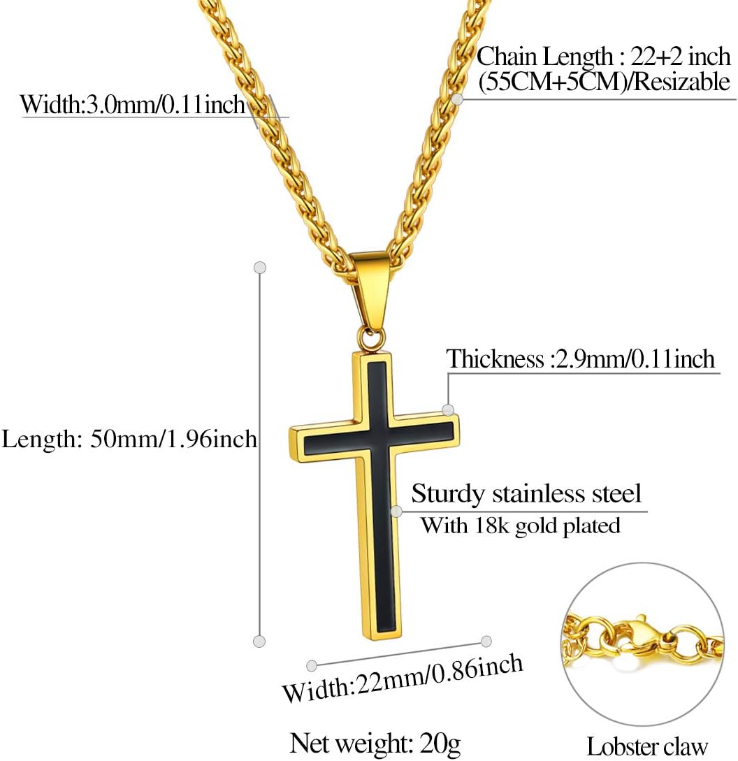 Cross Chain Christian Jewelry Enamel Christening Crucifix Pendant Necklaces