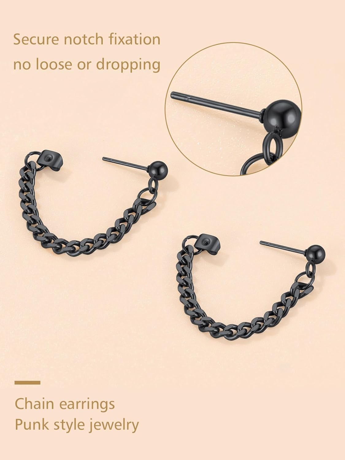 Chain Link Tassel Dangle Earrings