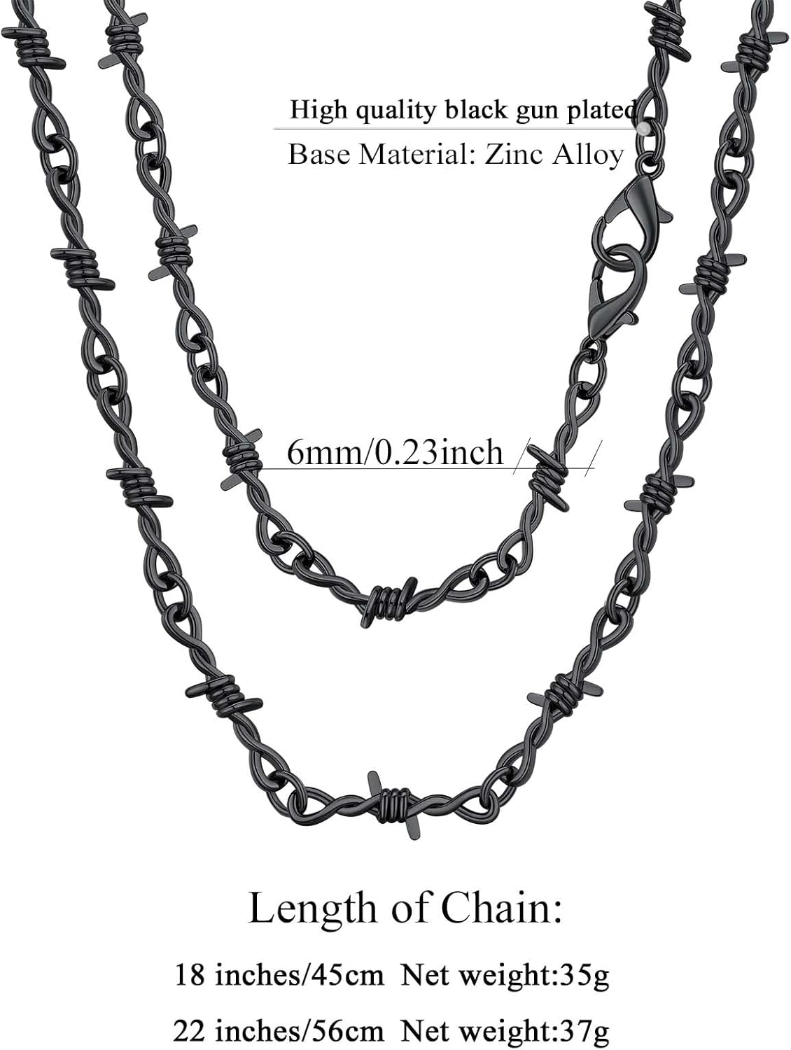 Stainless Steel Brambles Link Necklace