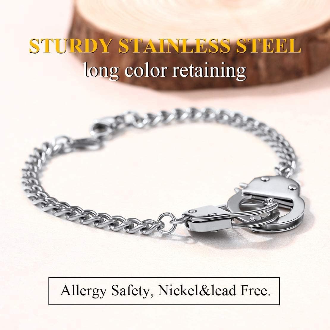 Stainless Steel Handcuff Chunky Cuban Link Bracelet
