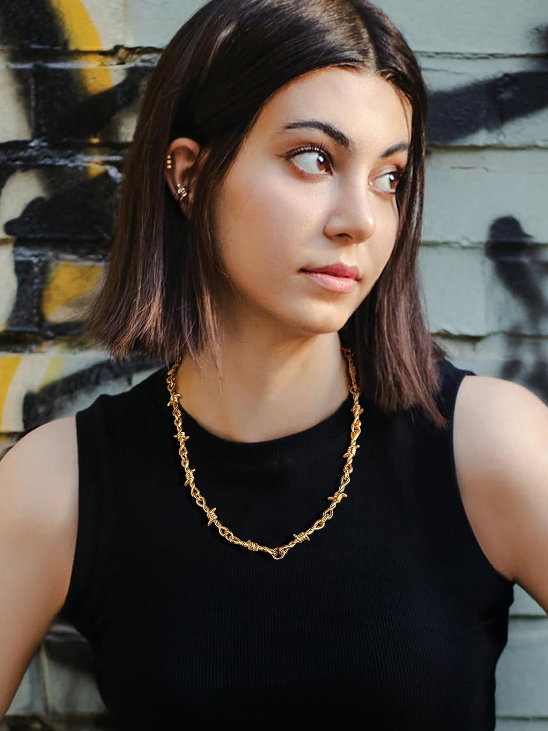 Stainless Steel Brambles Link Necklace