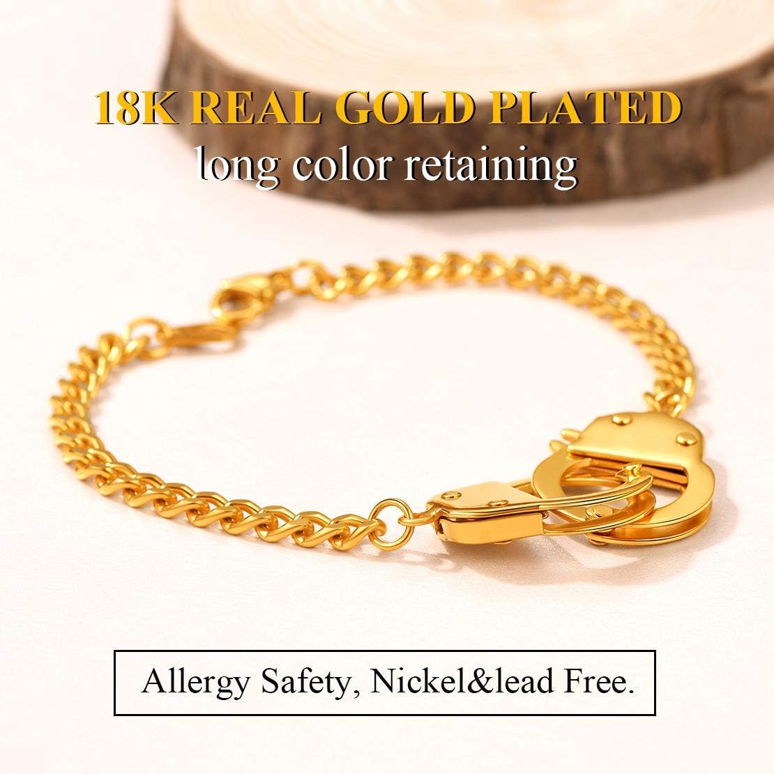 Stainless Steel Handcuff Chunky Cuban Link Bracelet