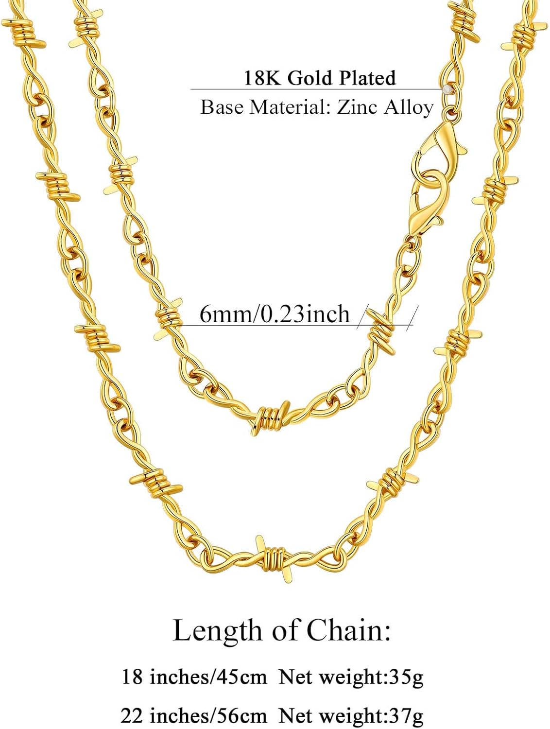 Stainless Steel Brambles Link Necklace