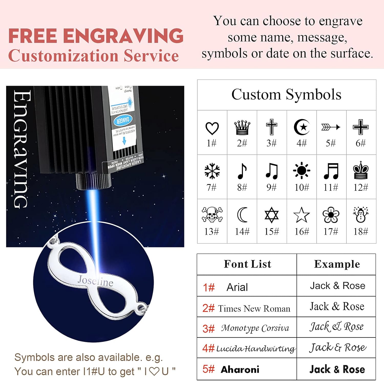 Three infinity loop charms Ankle