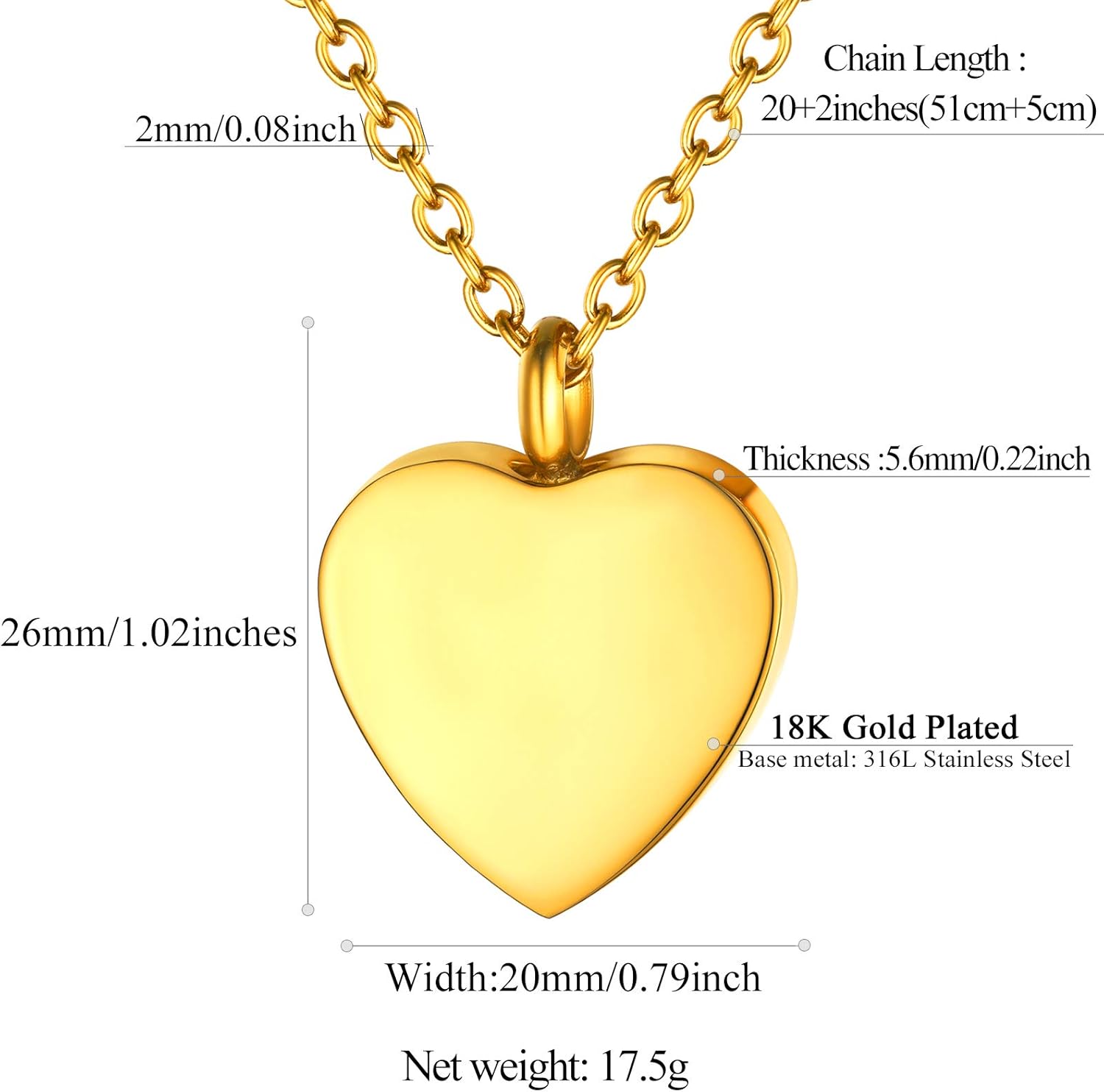 Heart Shaped Ashes Pendant Jewelry