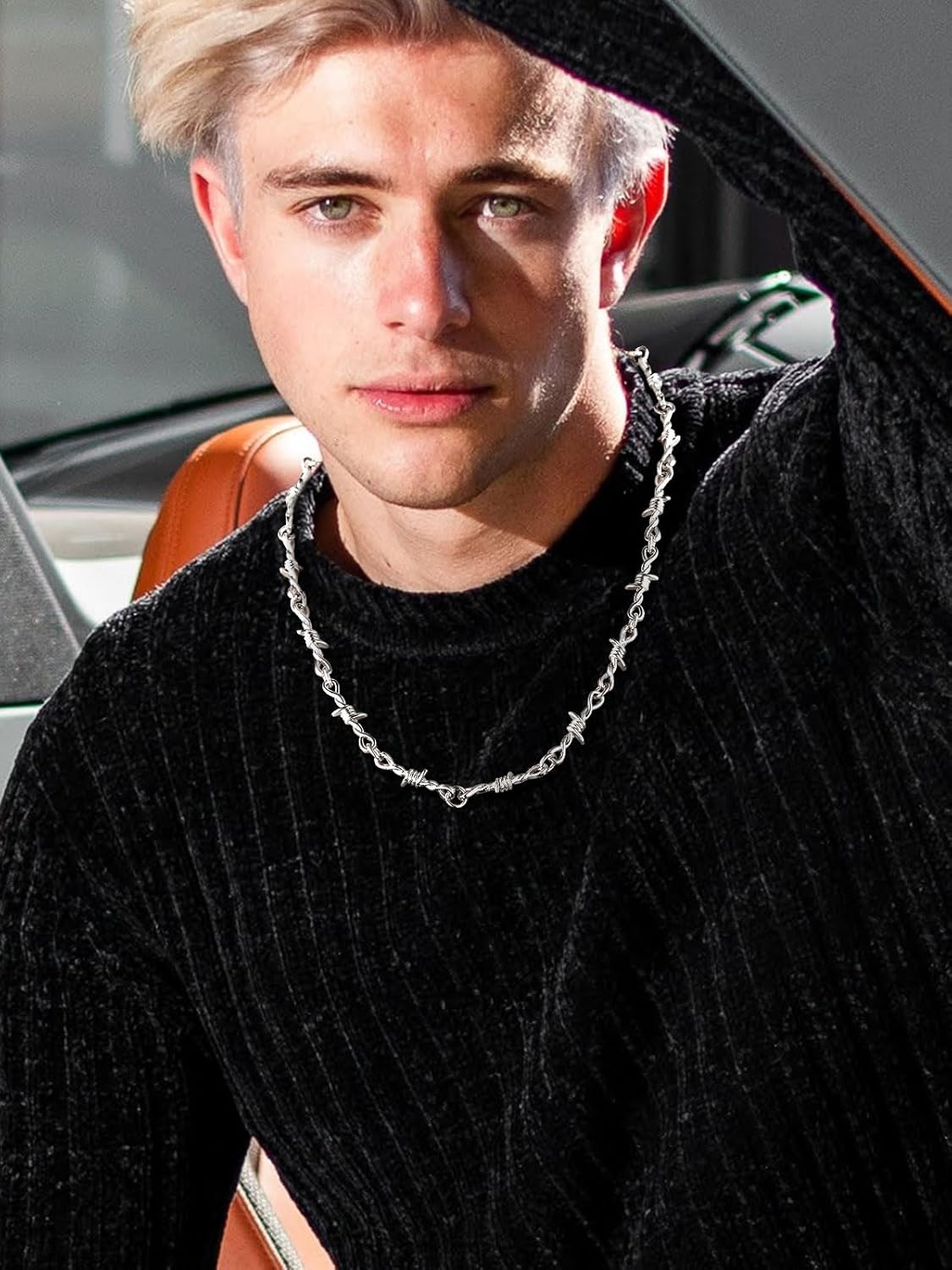 Stainless Steel Brambles Link Necklace