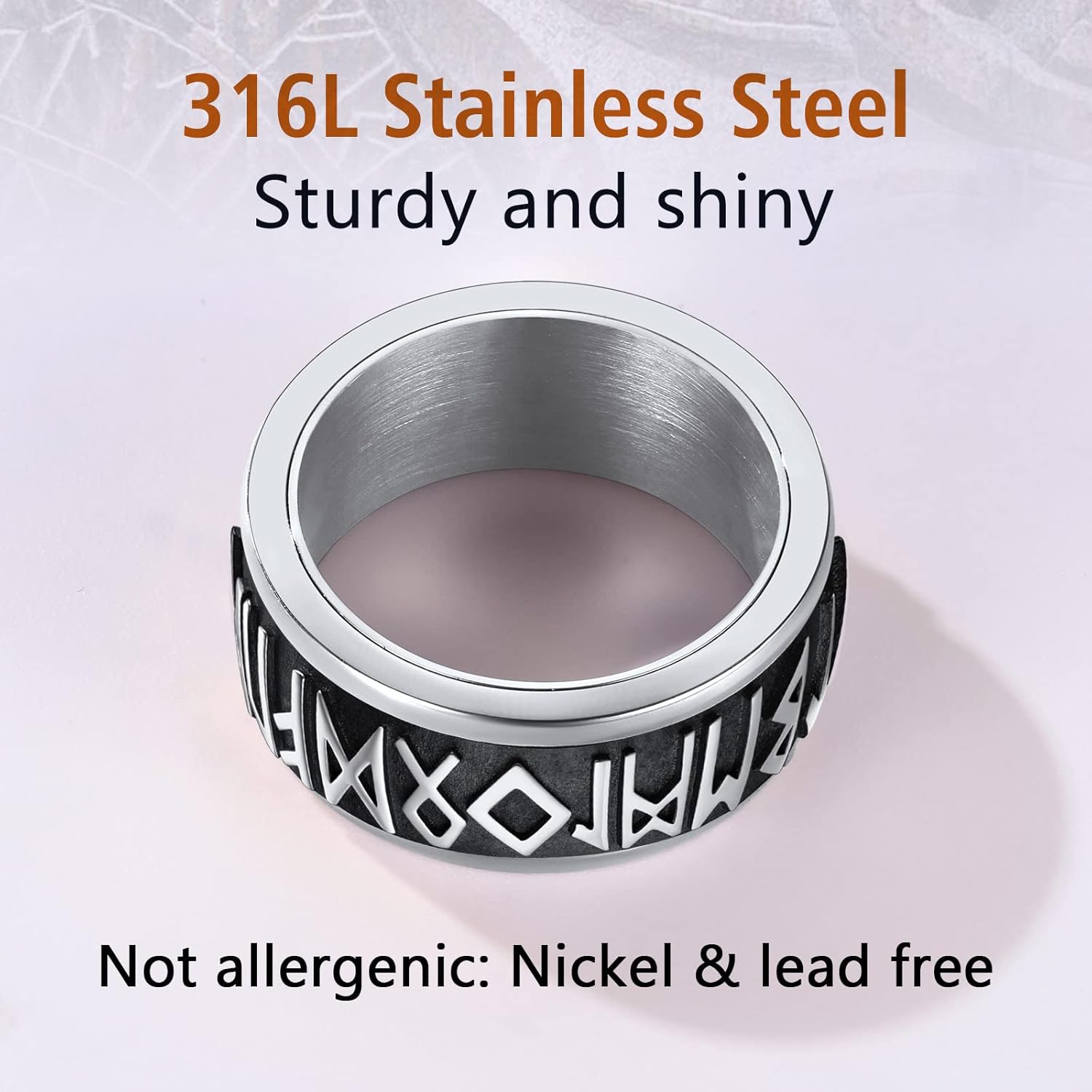 Viking Rune Spinner Anxiety Stress Relief Rings